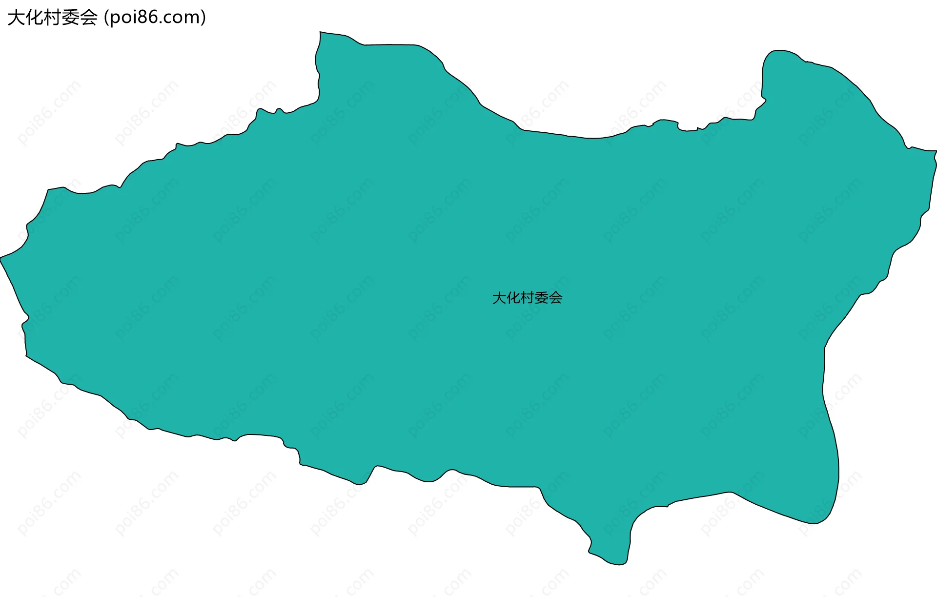 大化村委会边界地图