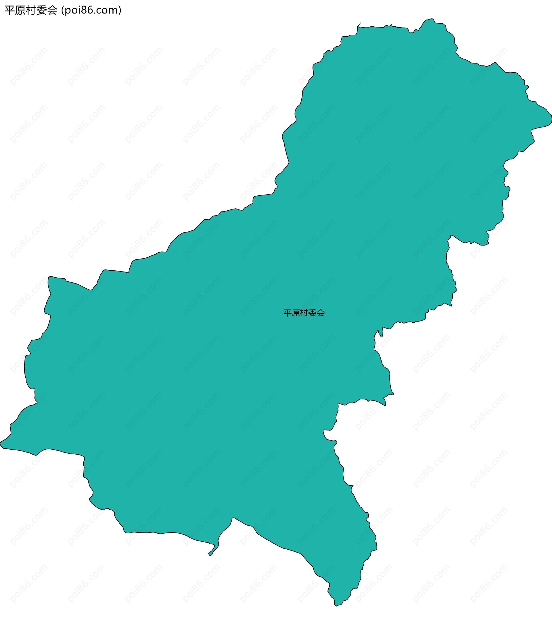 平原村委会边界地图