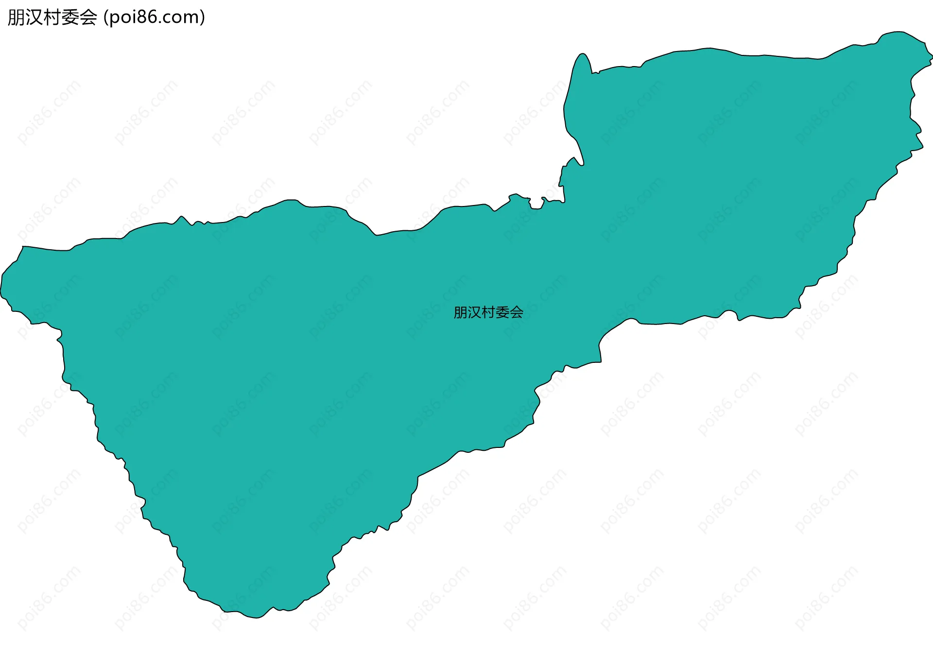 朋汉村委会边界地图