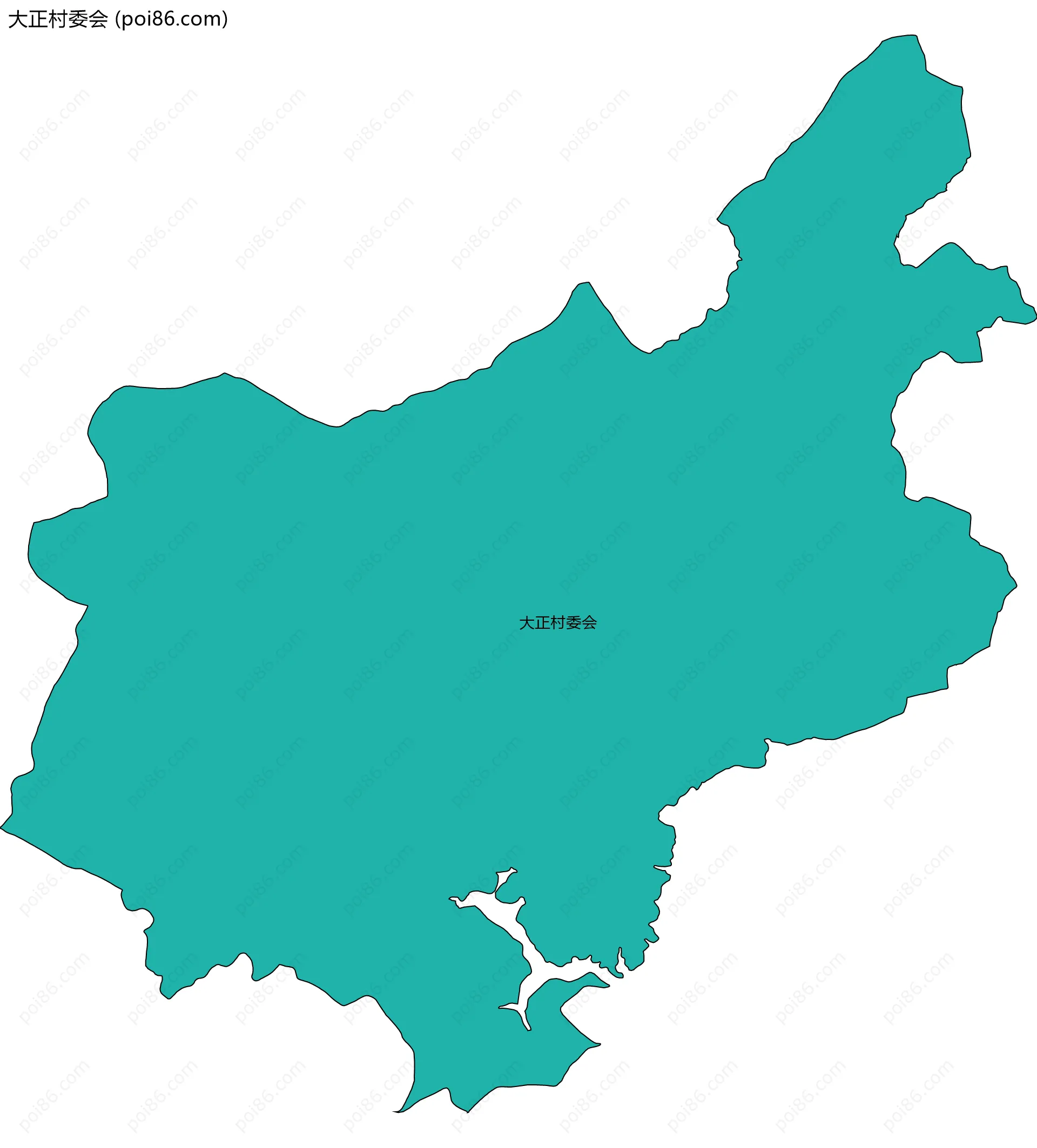 大正村委会边界地图