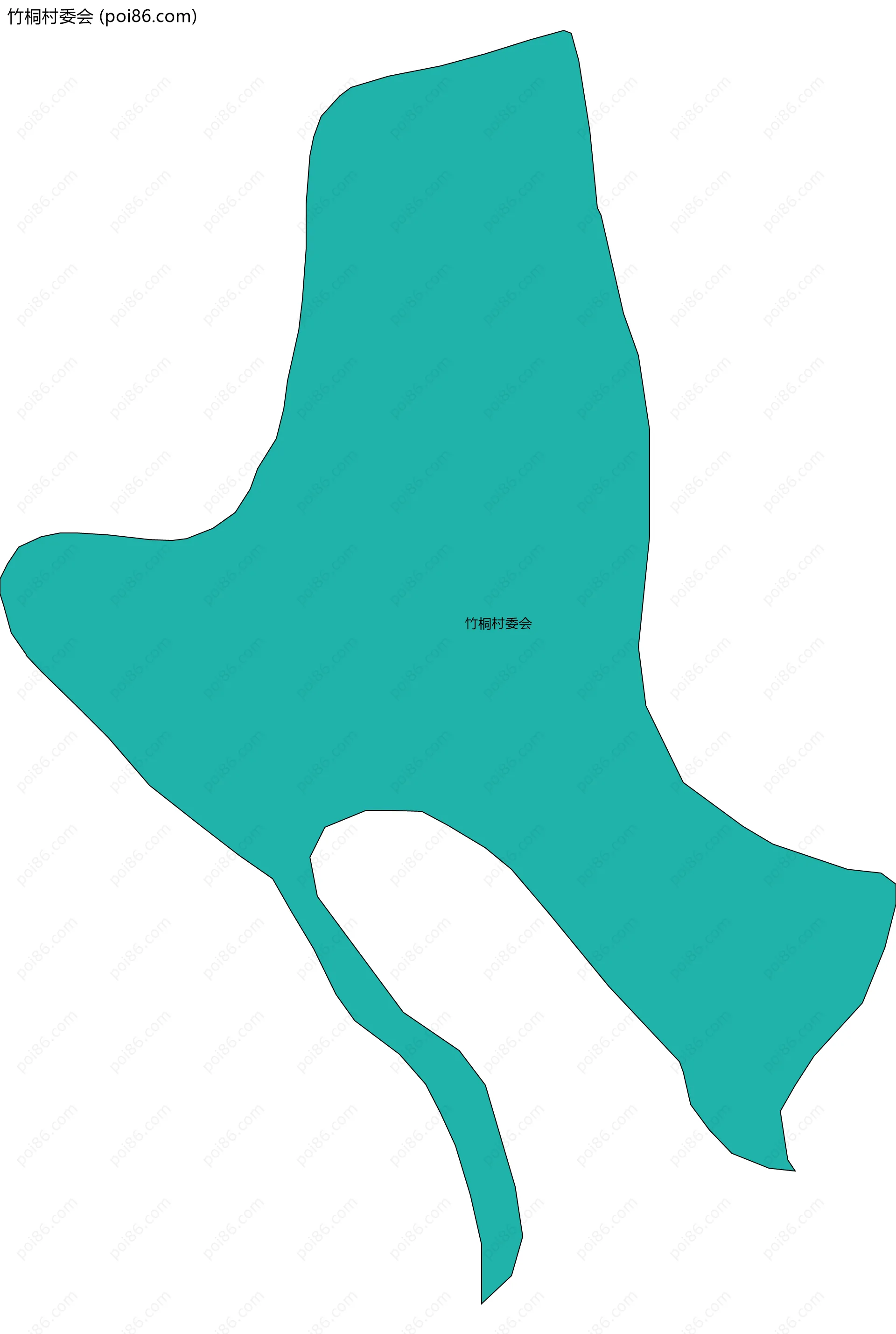 竹桐村委会边界地图