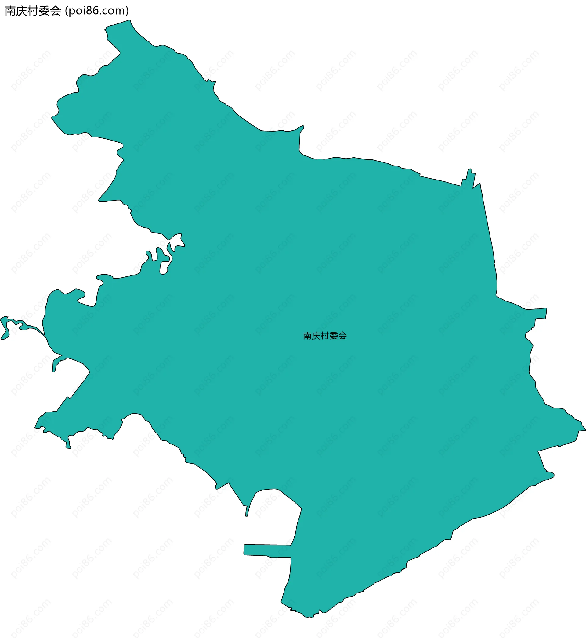 南庆村委会边界地图