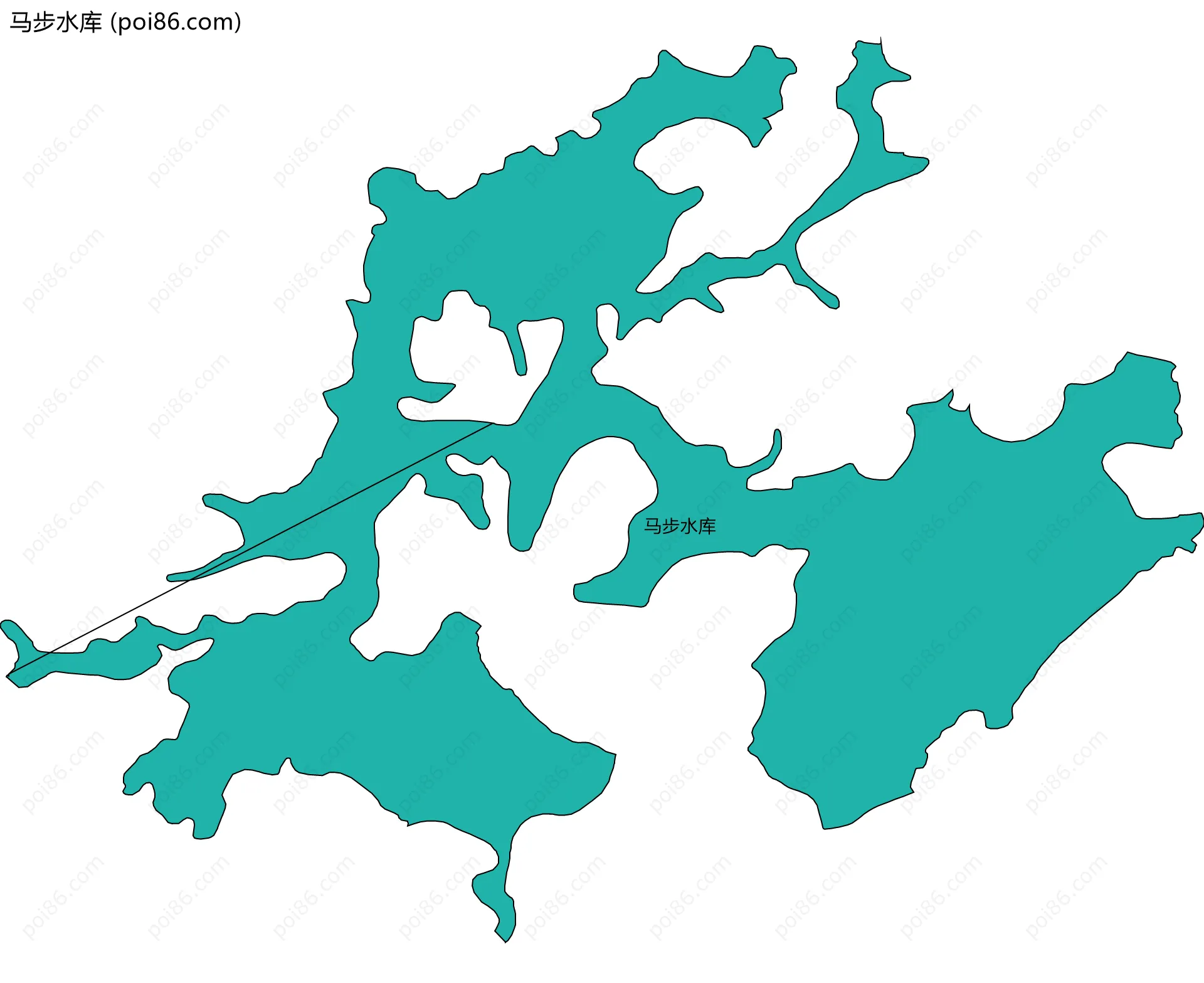 马步水库边界地图