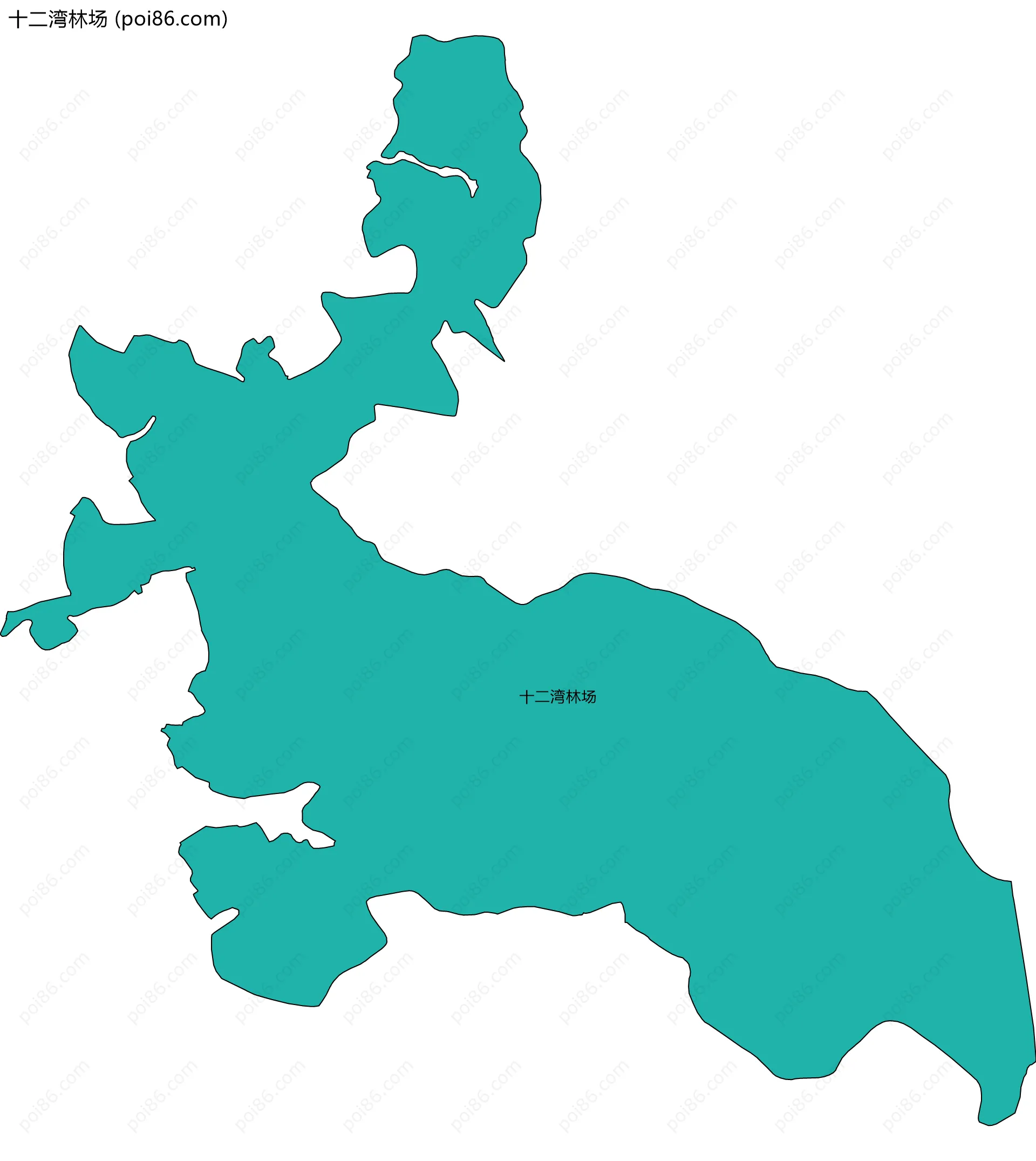 十二湾林场边界地图