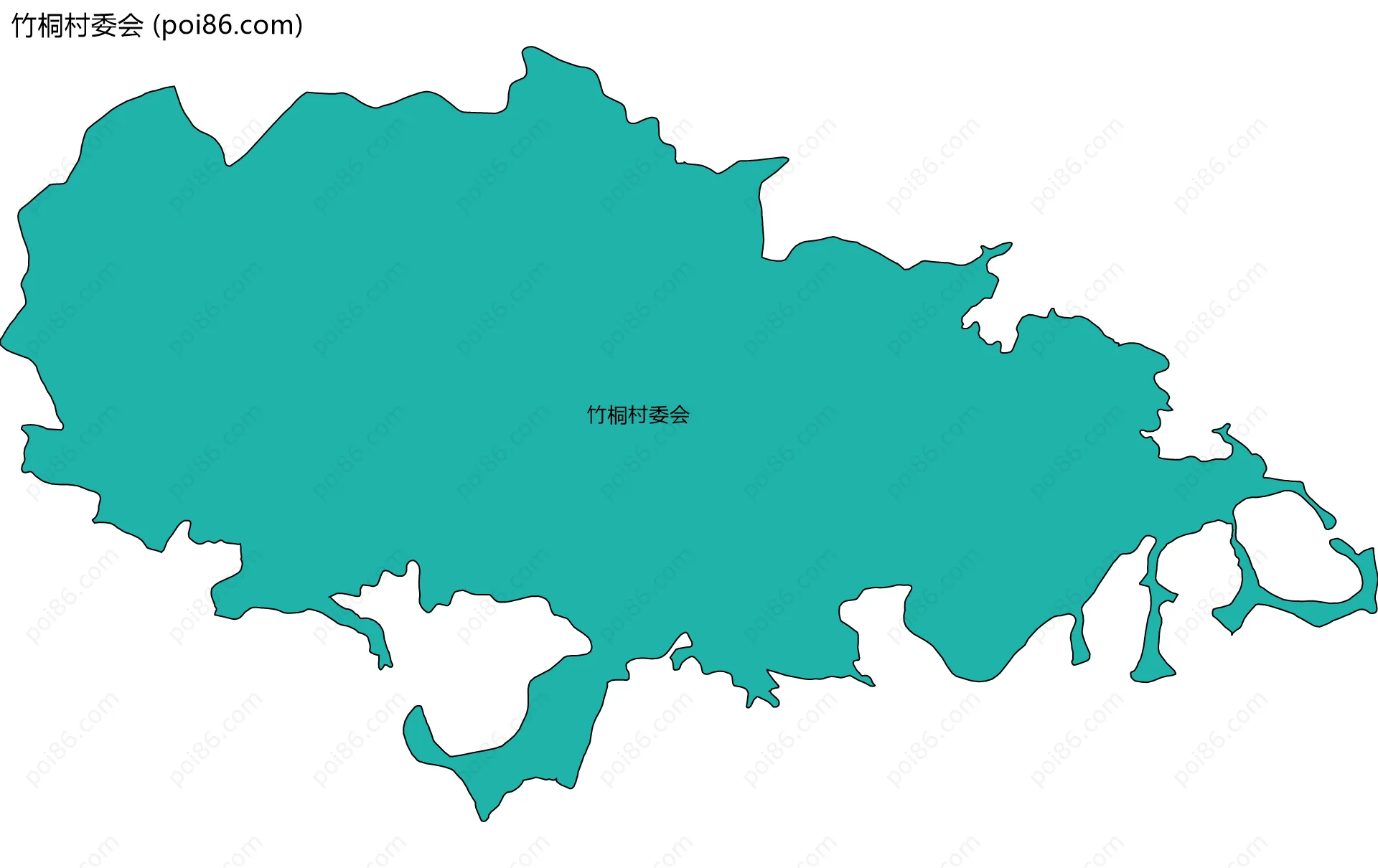 竹桐村委会边界地图
