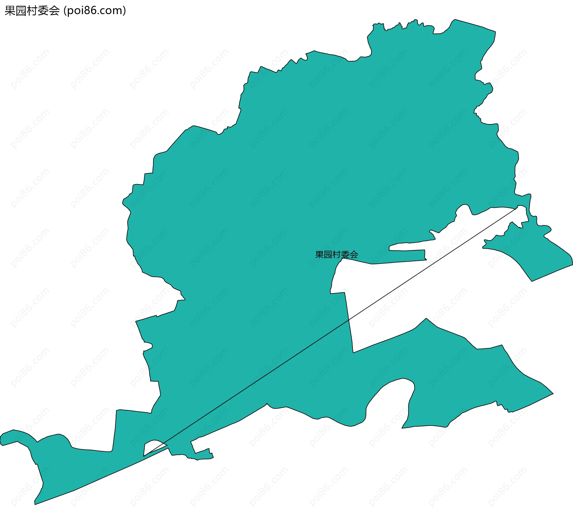 果园村委会边界地图