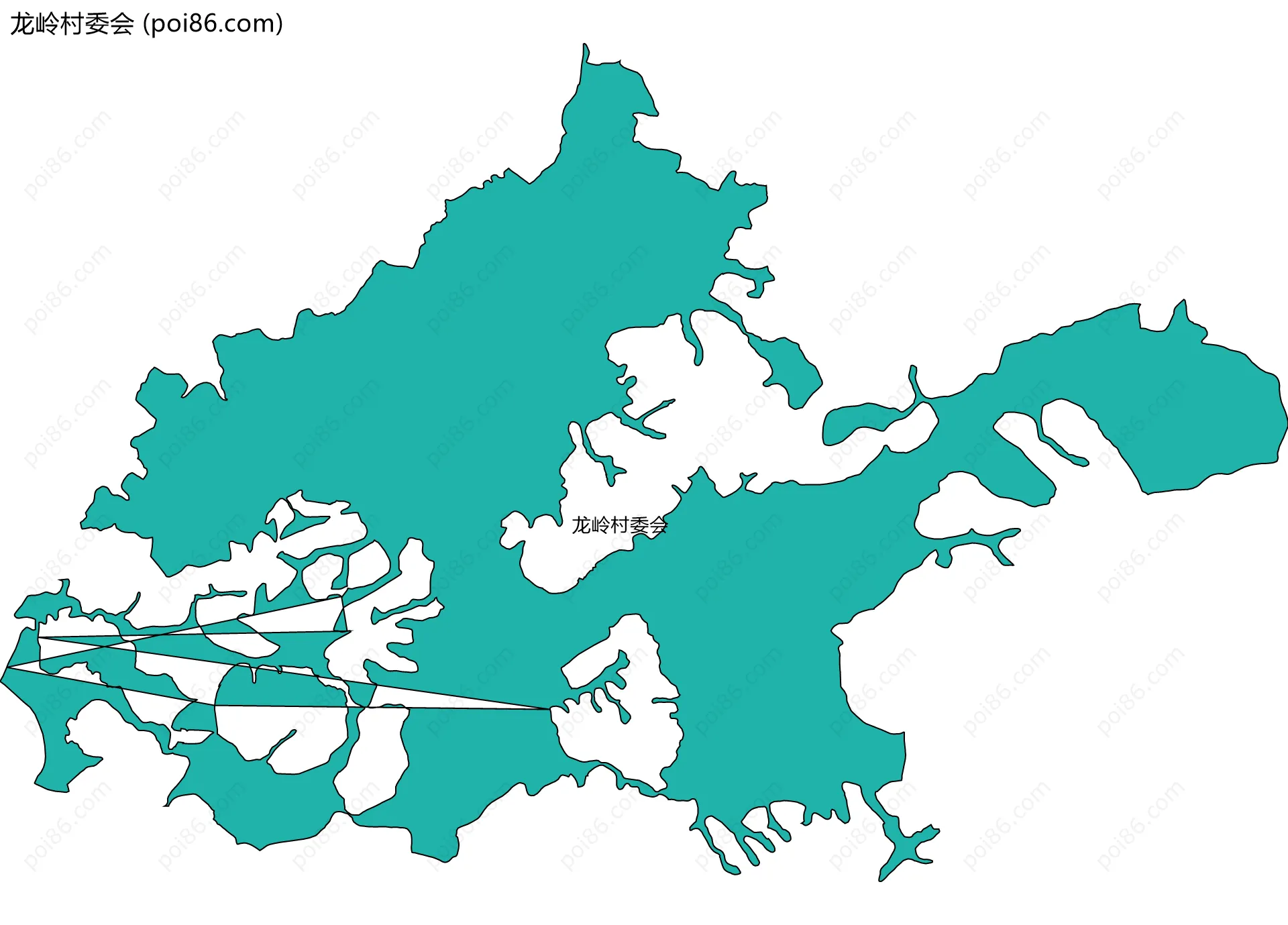 龙岭村委会边界地图