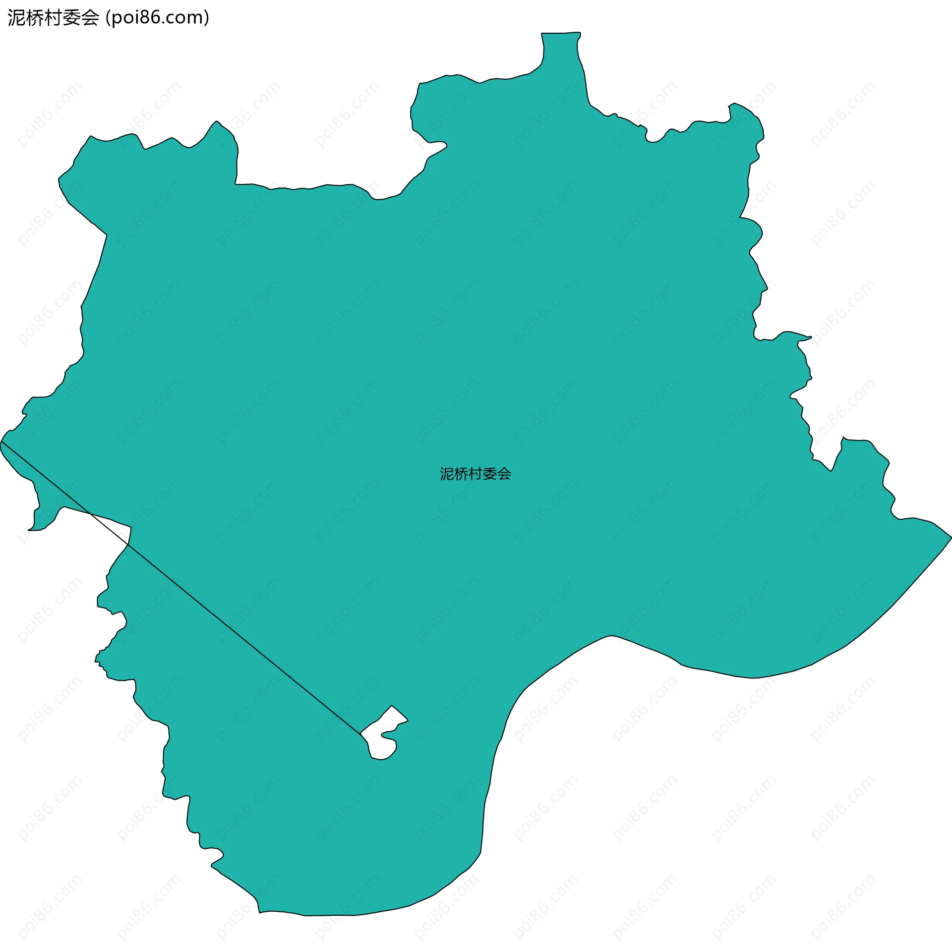 泥桥村委会边界地图