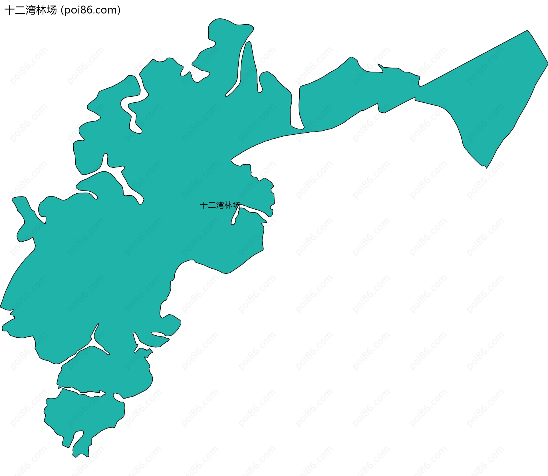 十二湾林场边界地图