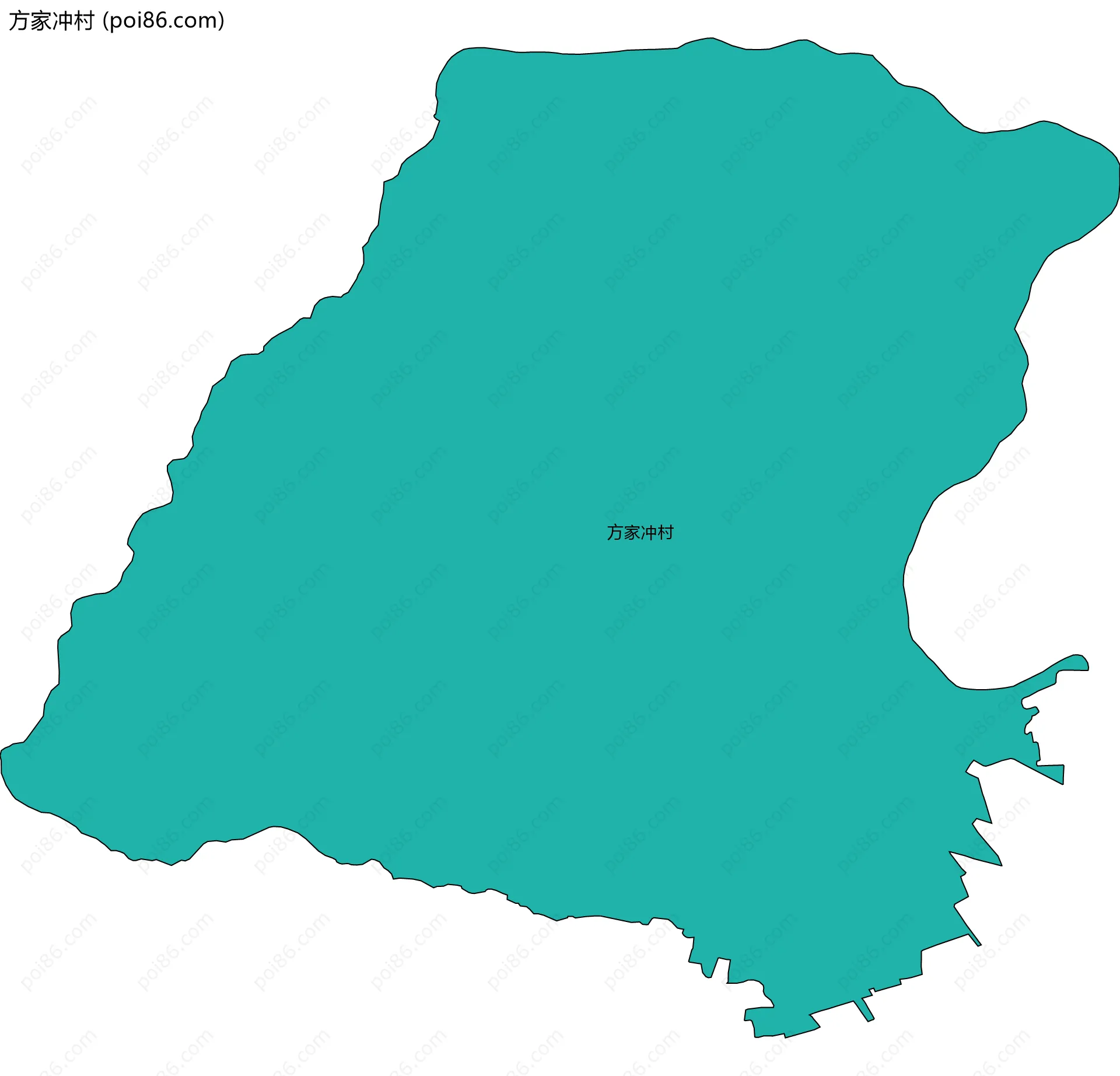 方家冲村边界地图