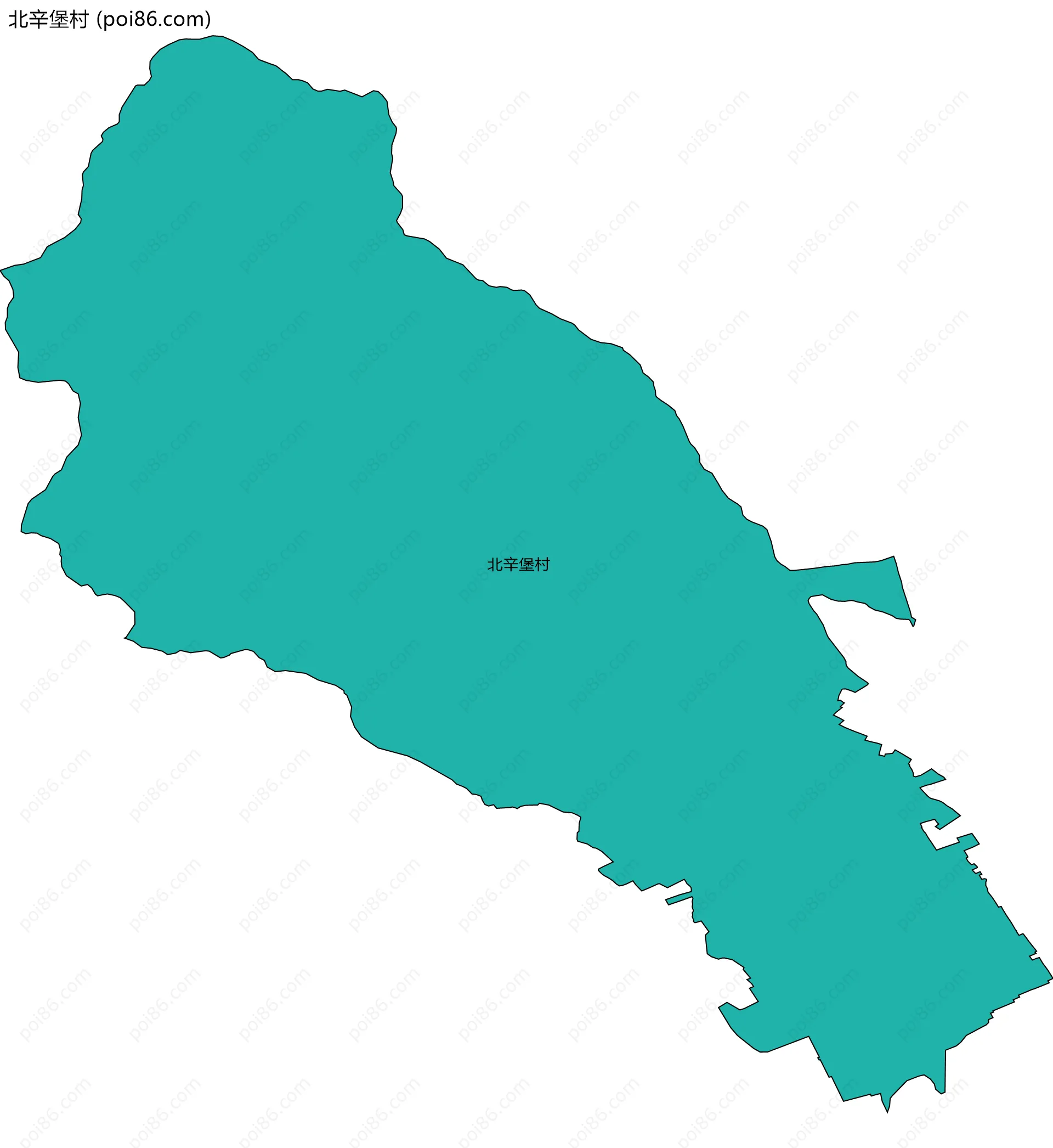 北辛堡村边界地图