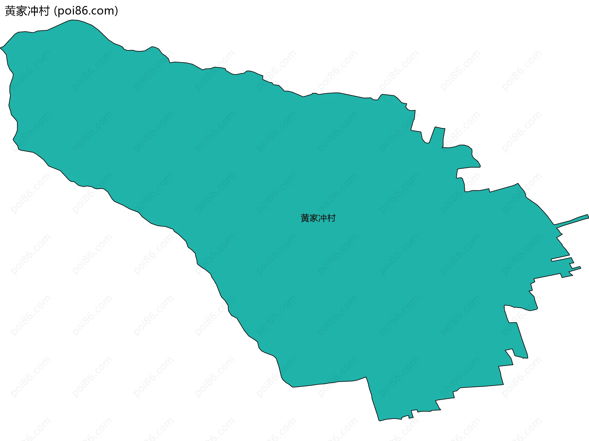 黄家冲村边界地图
