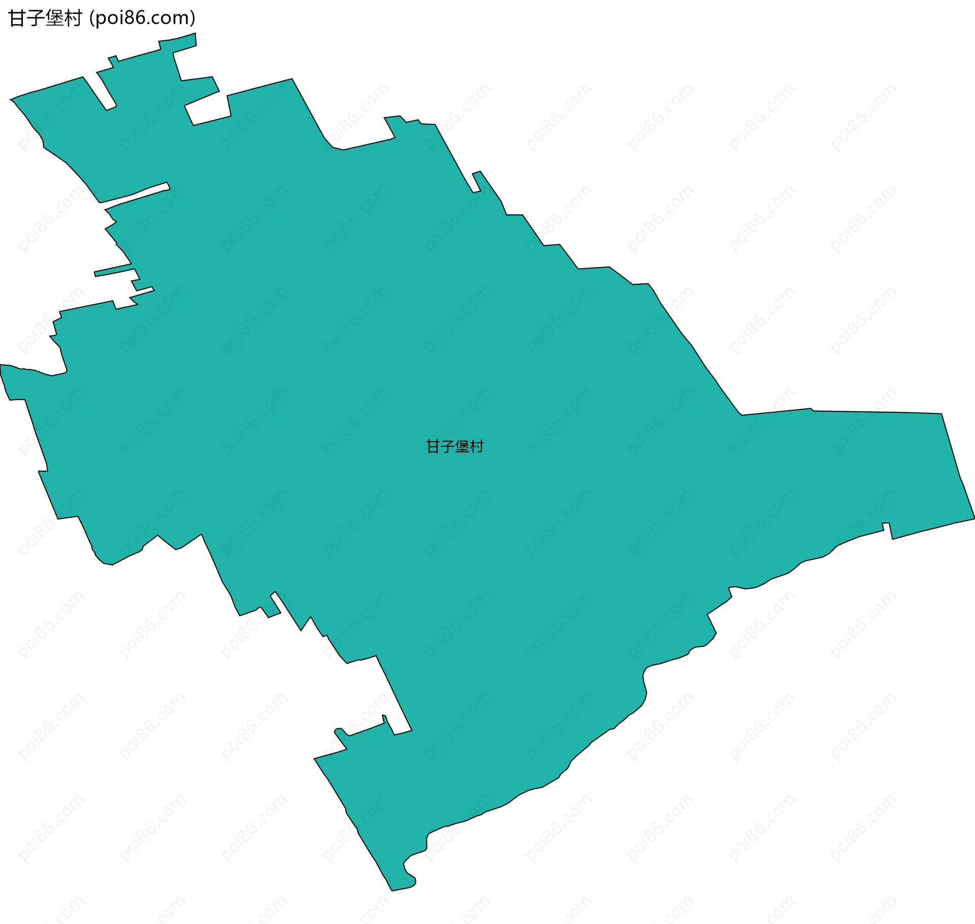 甘子堡村边界地图