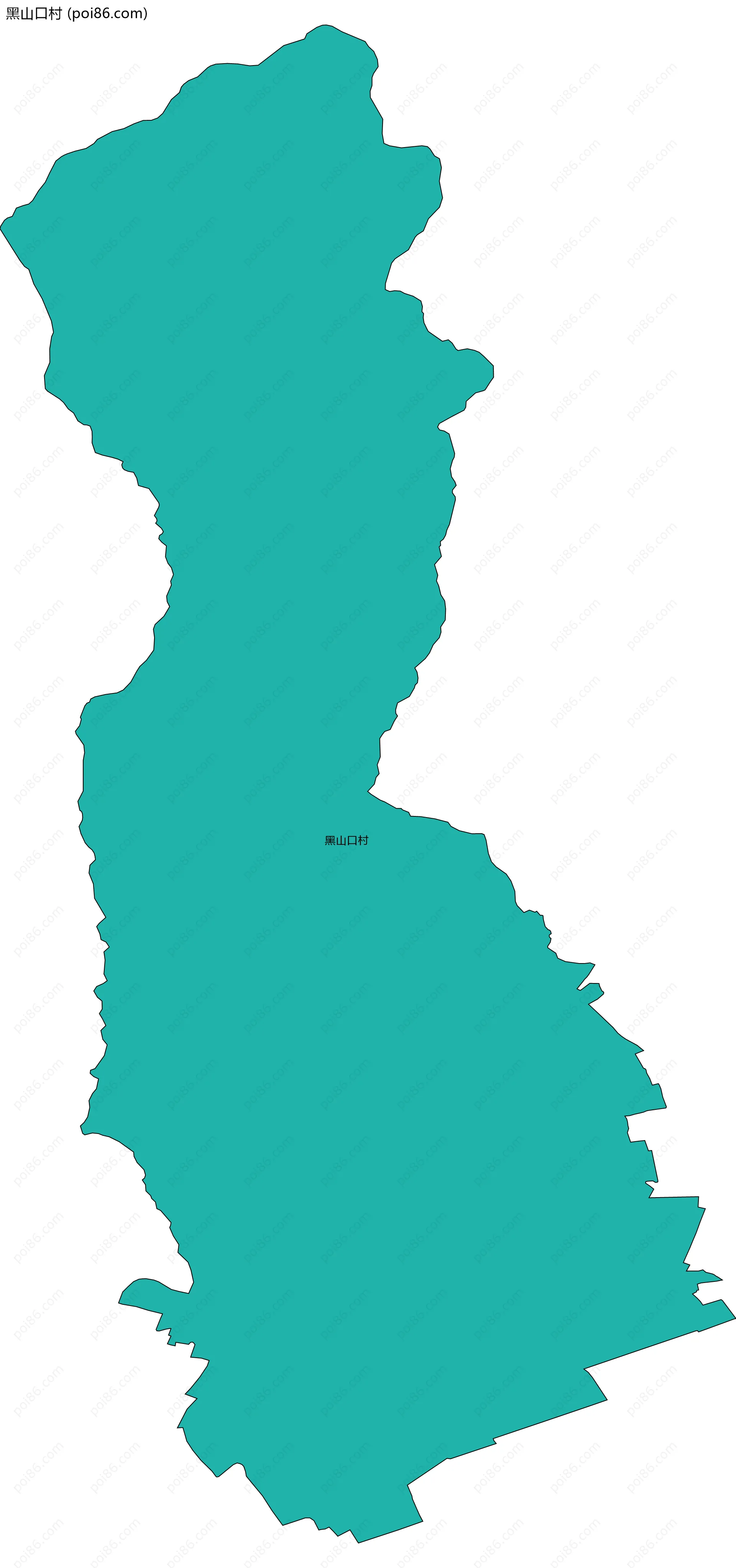 黑山口村边界地图