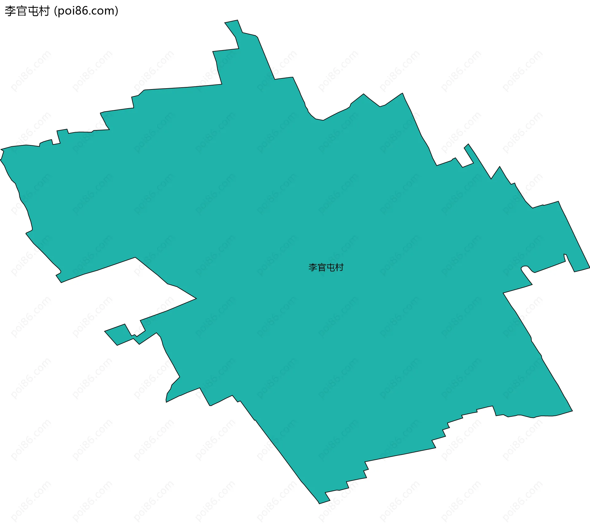 李官屯村边界地图