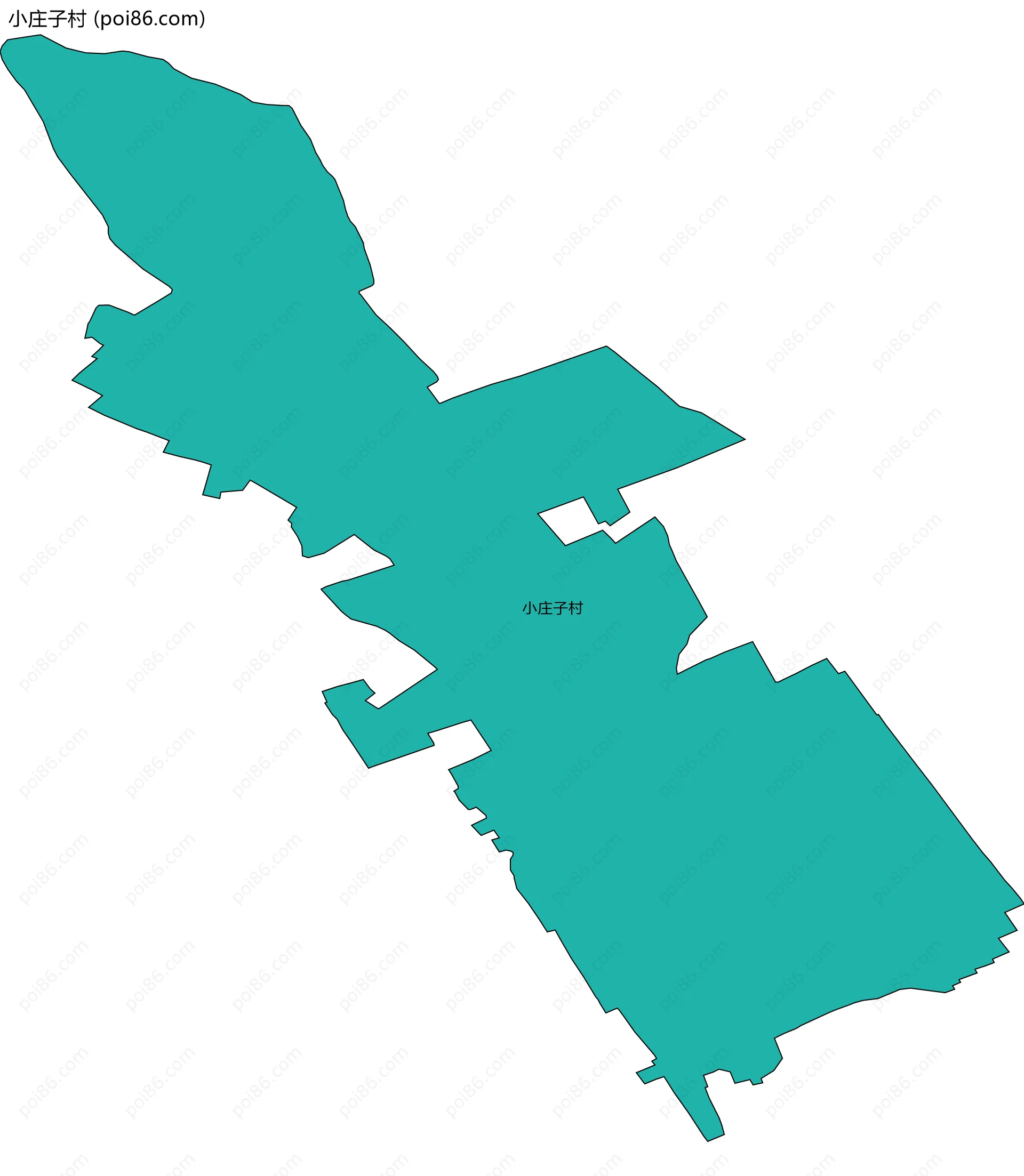 小庄子村边界地图