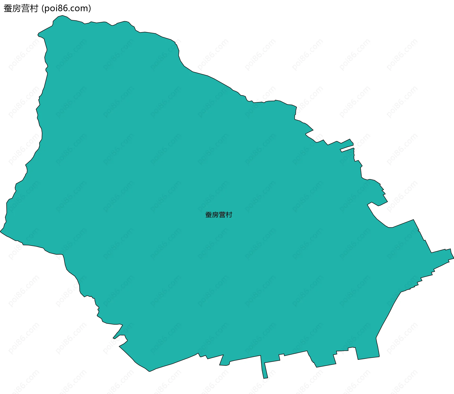 蚕房营村边界地图