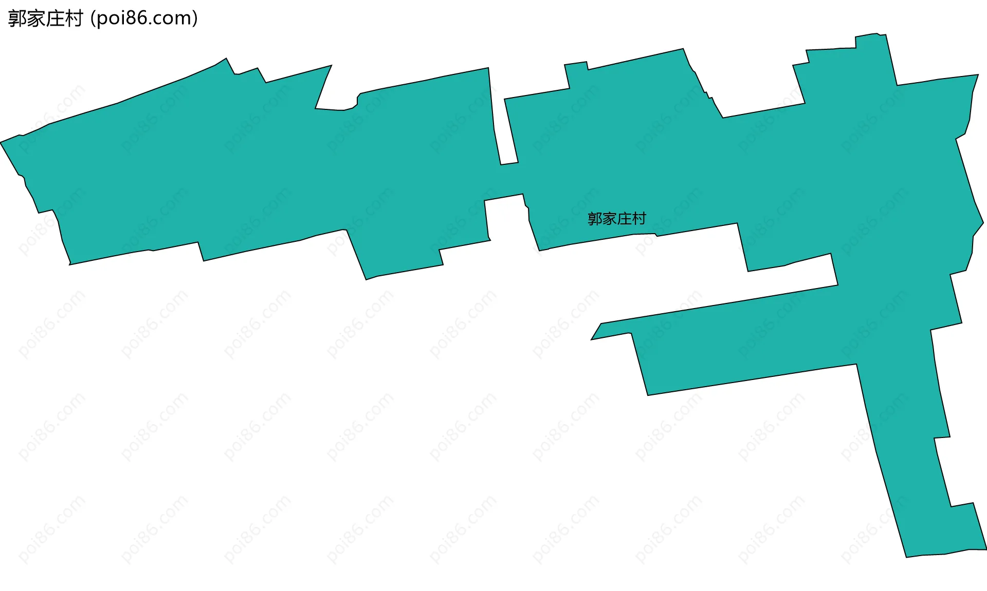 郭家庄村边界地图