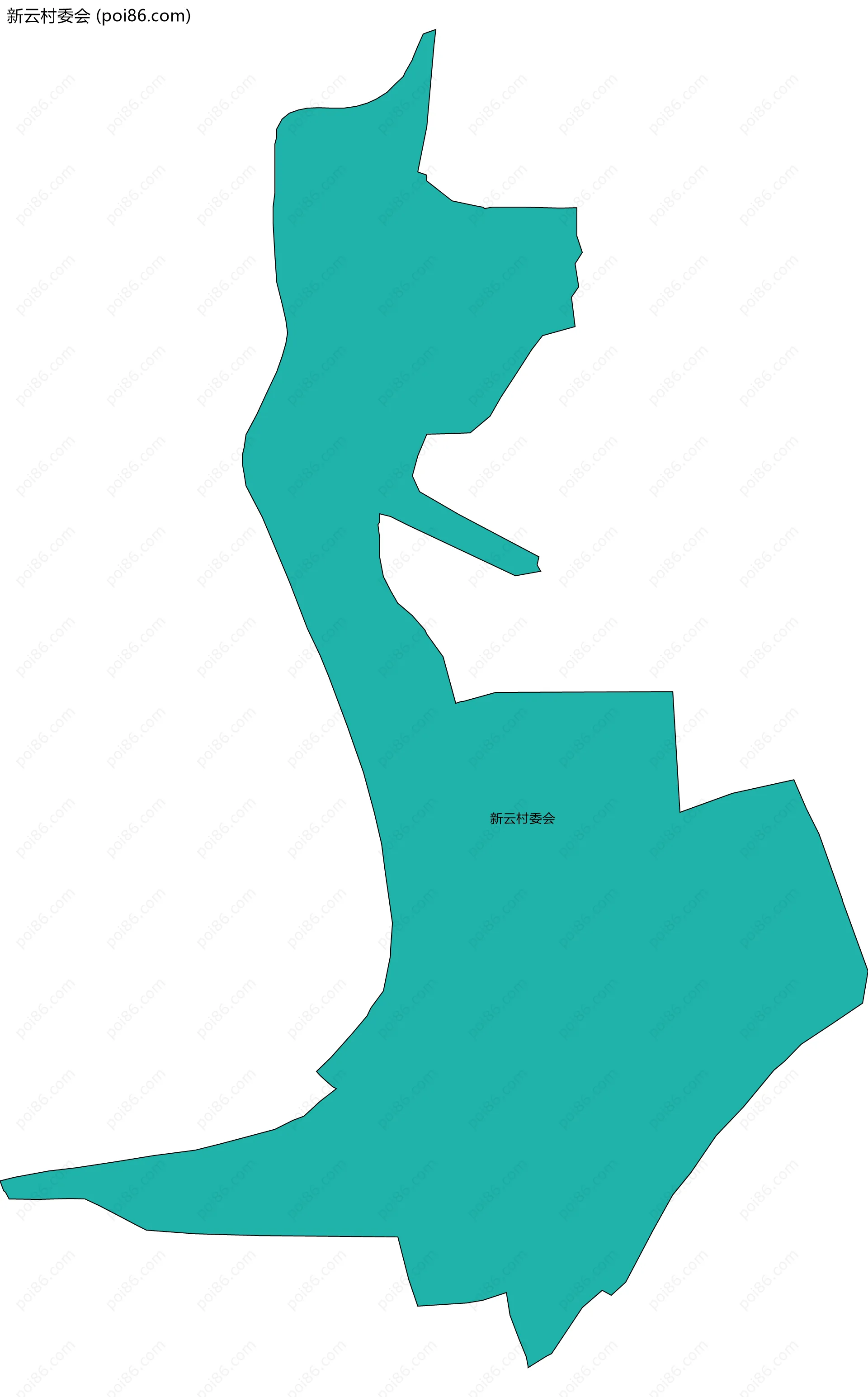 新云村委会边界地图