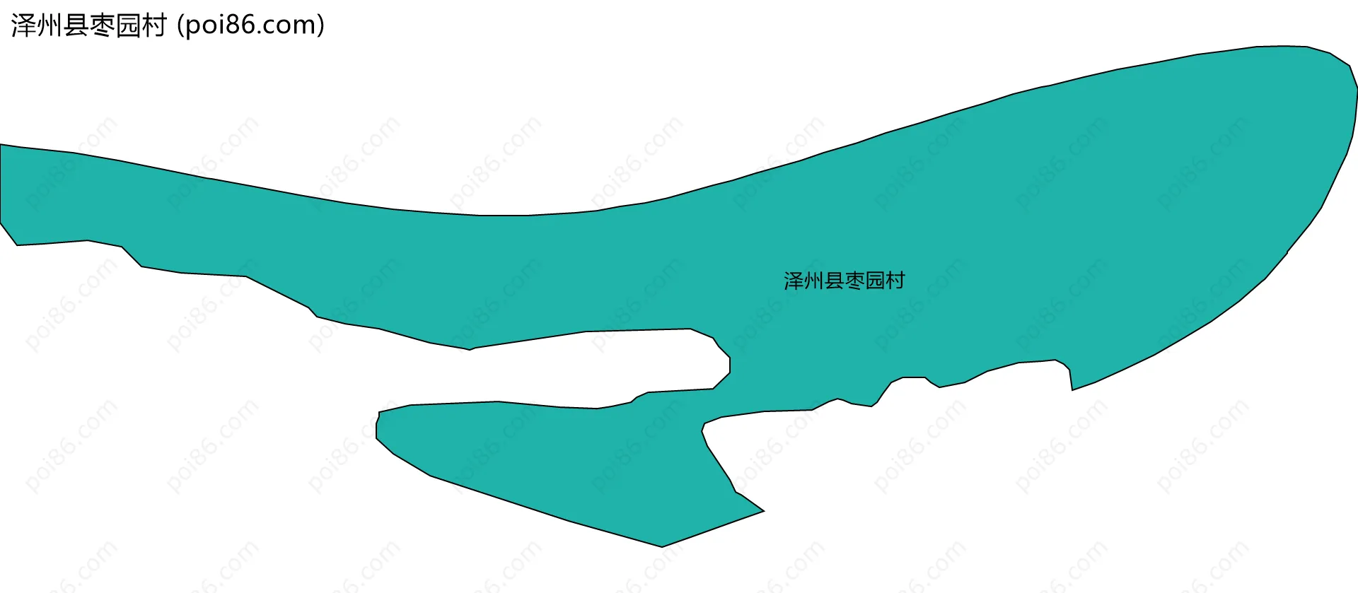 泽州县枣园村边界地图