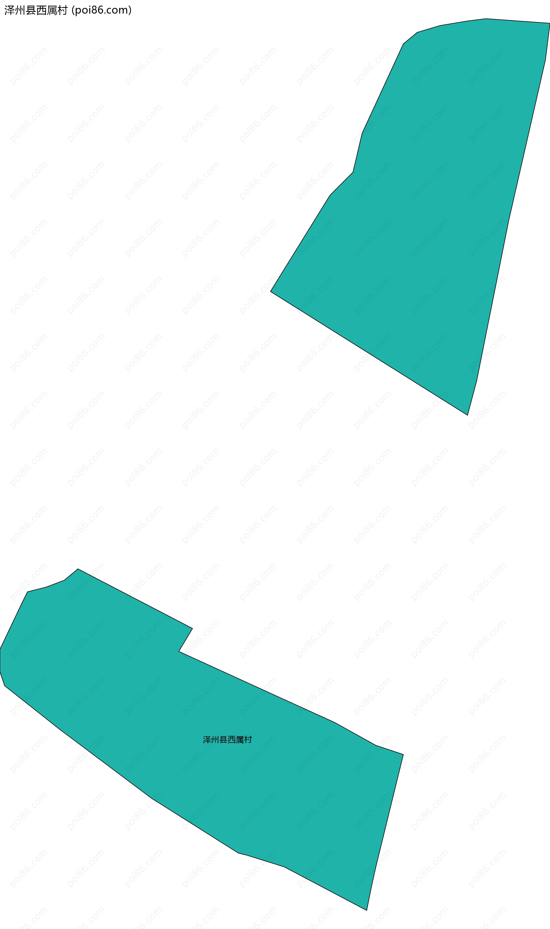 泽州县西属村边界地图