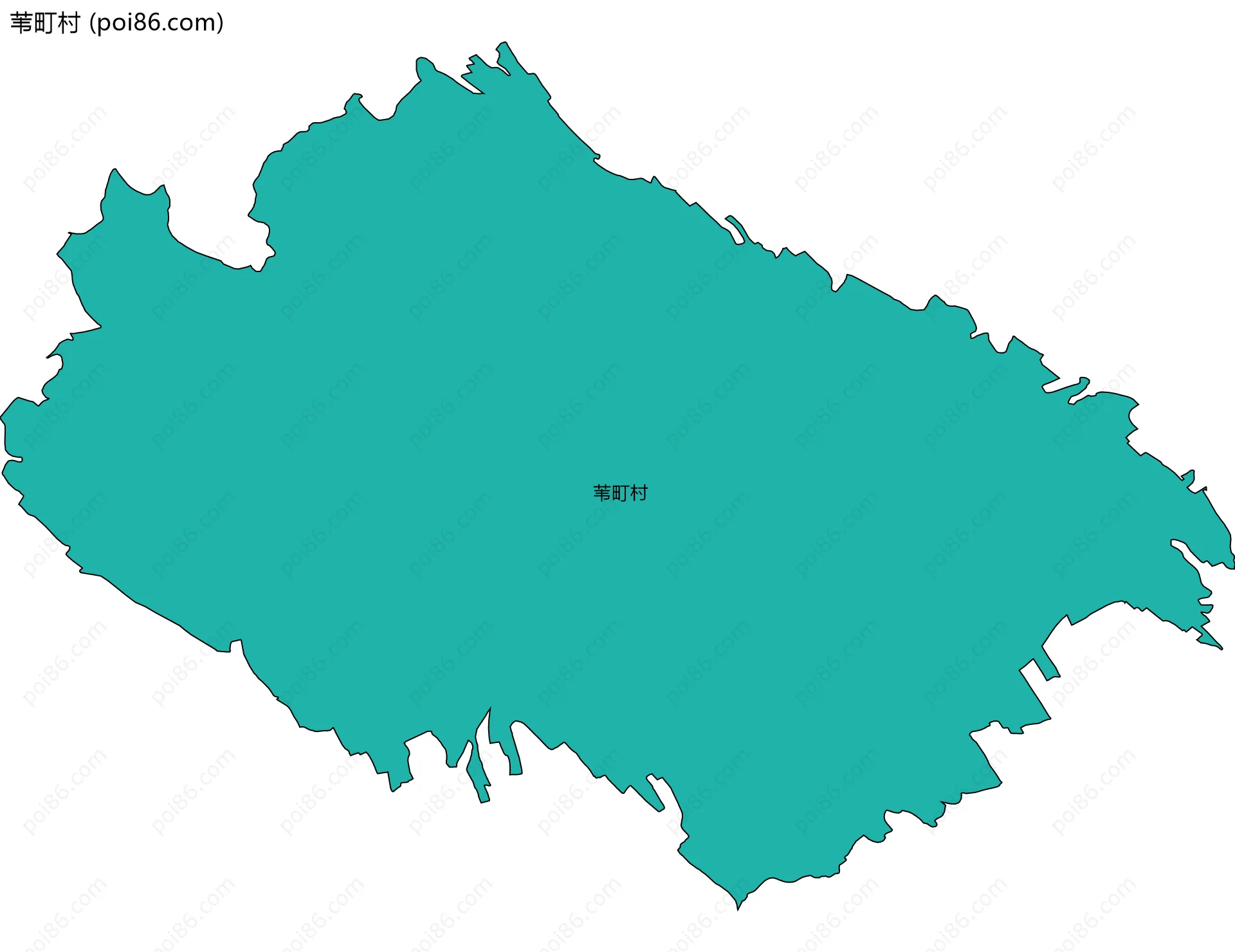 苇町村边界地图