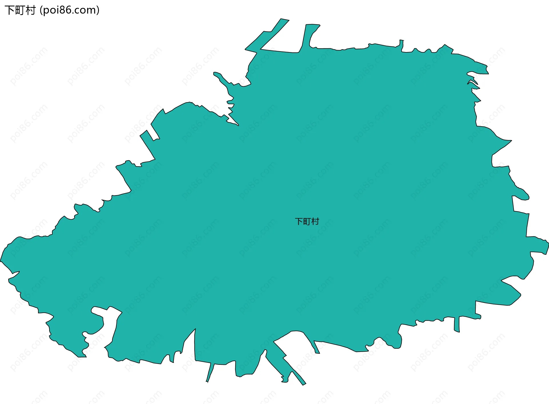 下町村边界地图