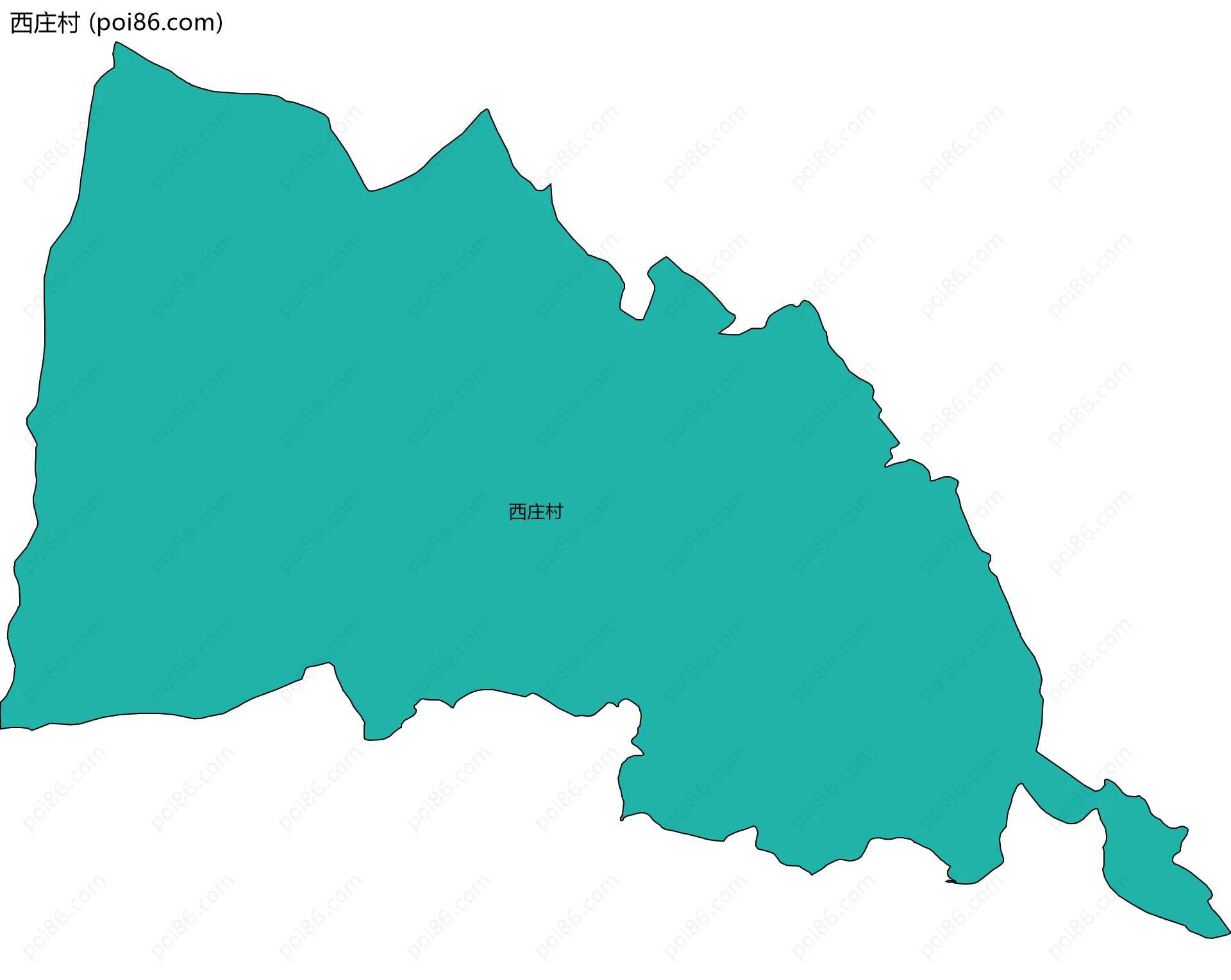 西庄村边界地图