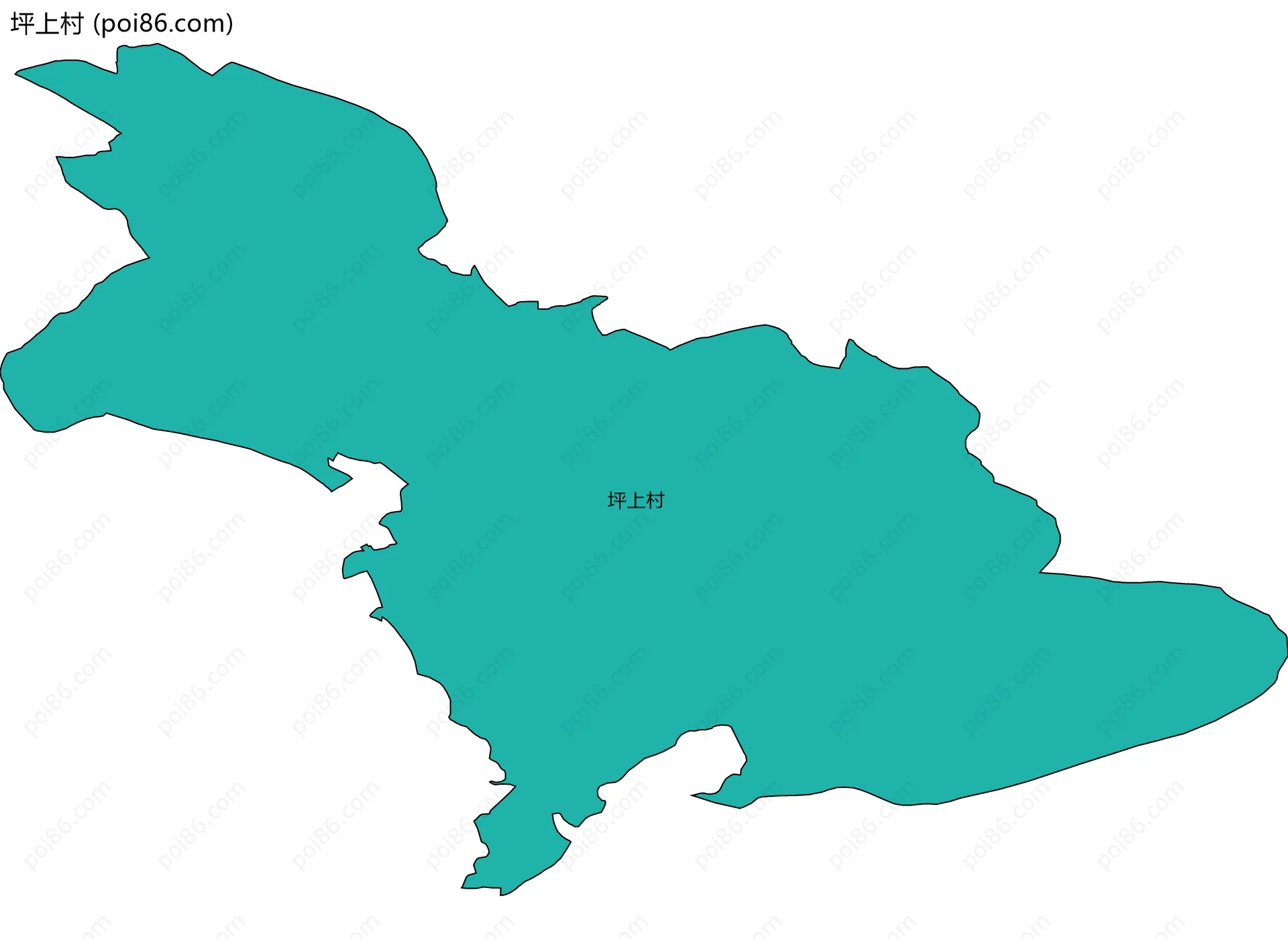 坪上村边界地图