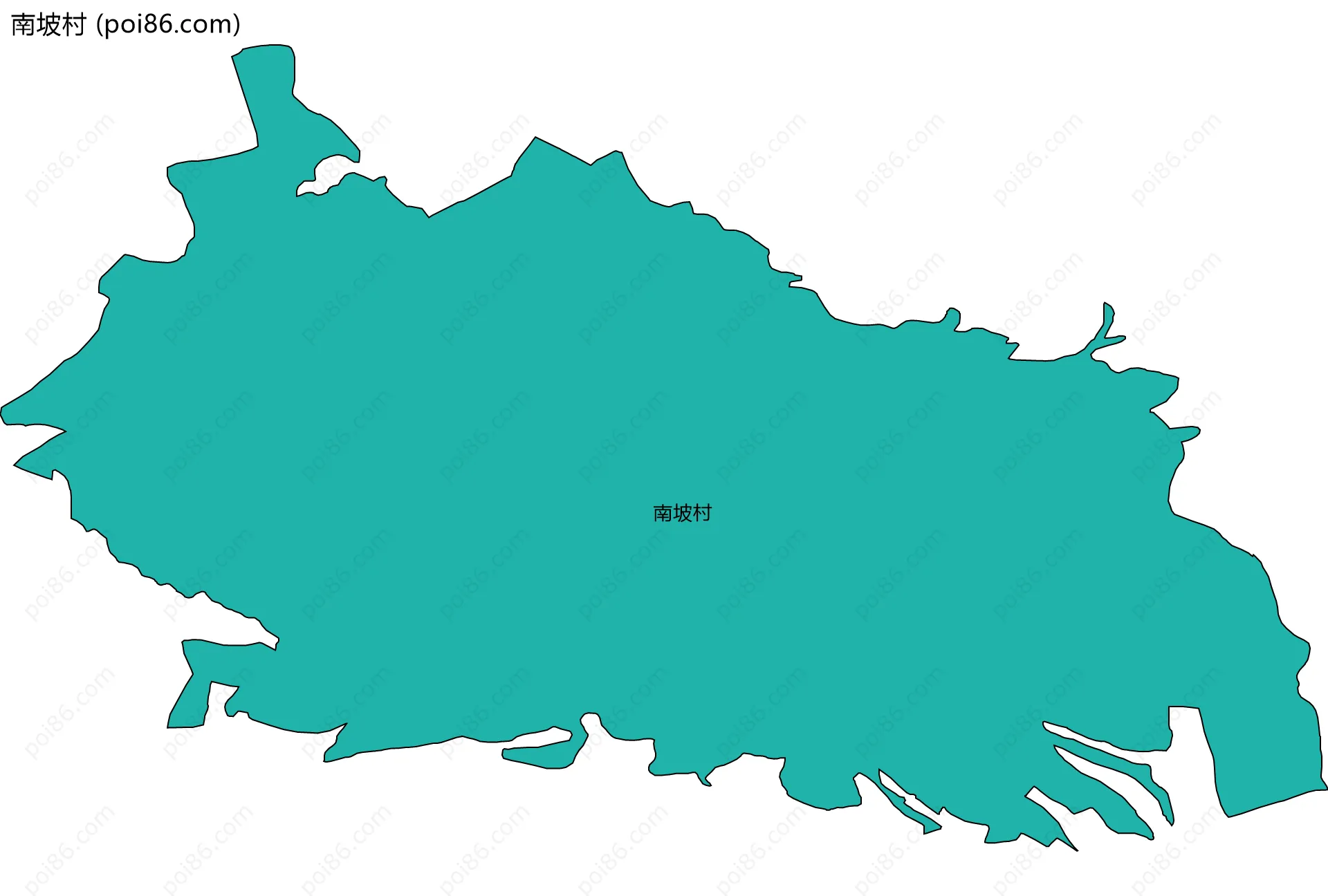 南坡村边界地图