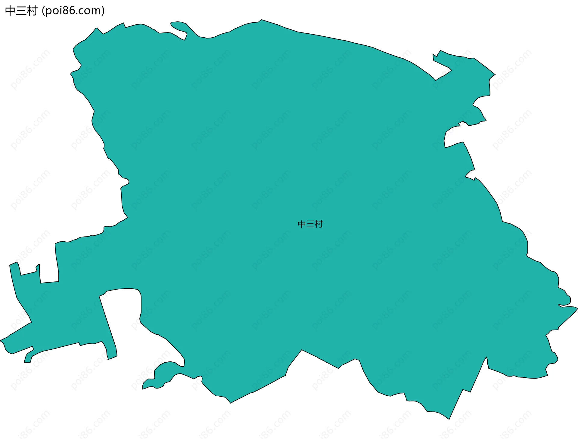 中三村边界地图