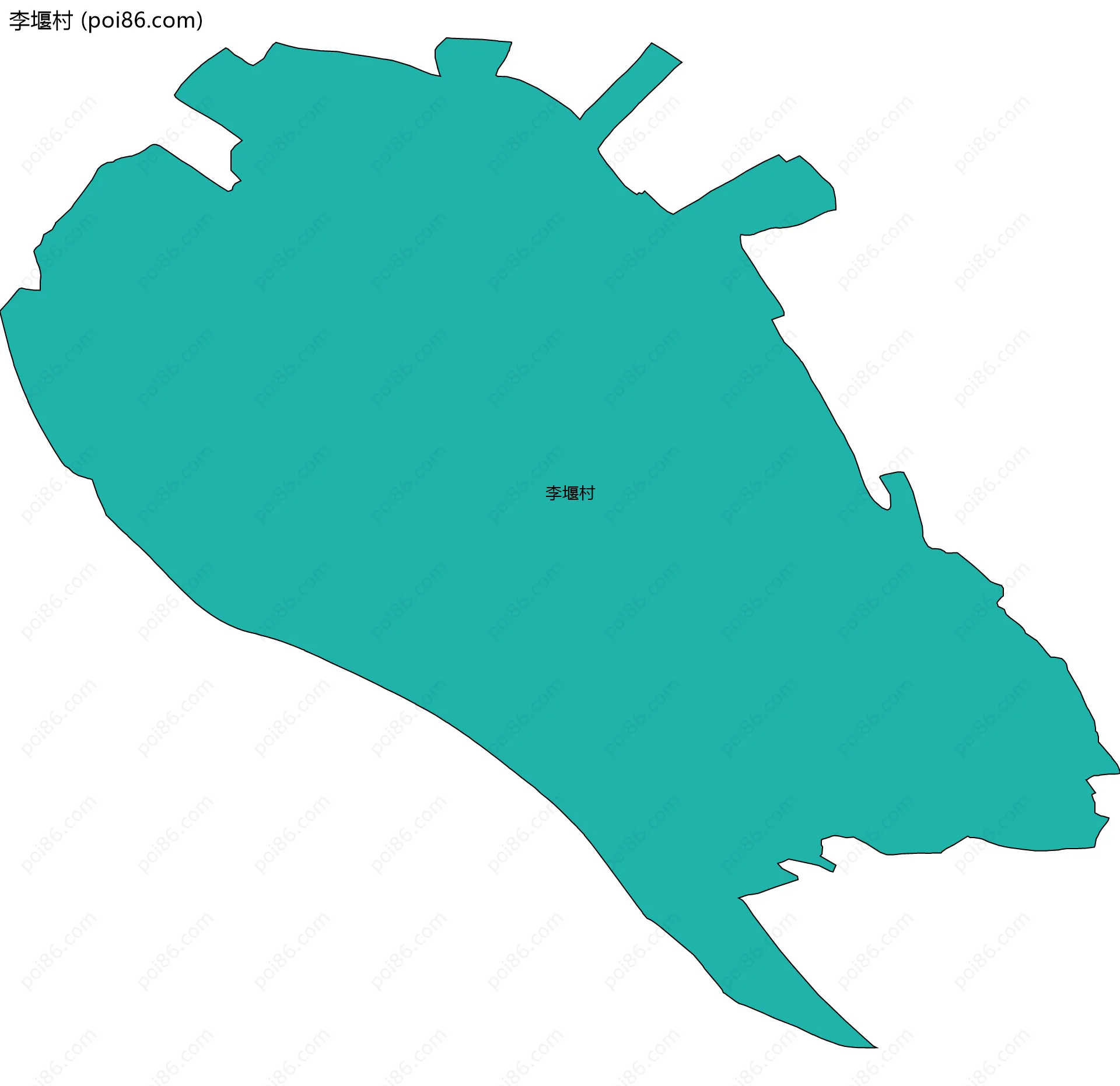 李堰村边界地图