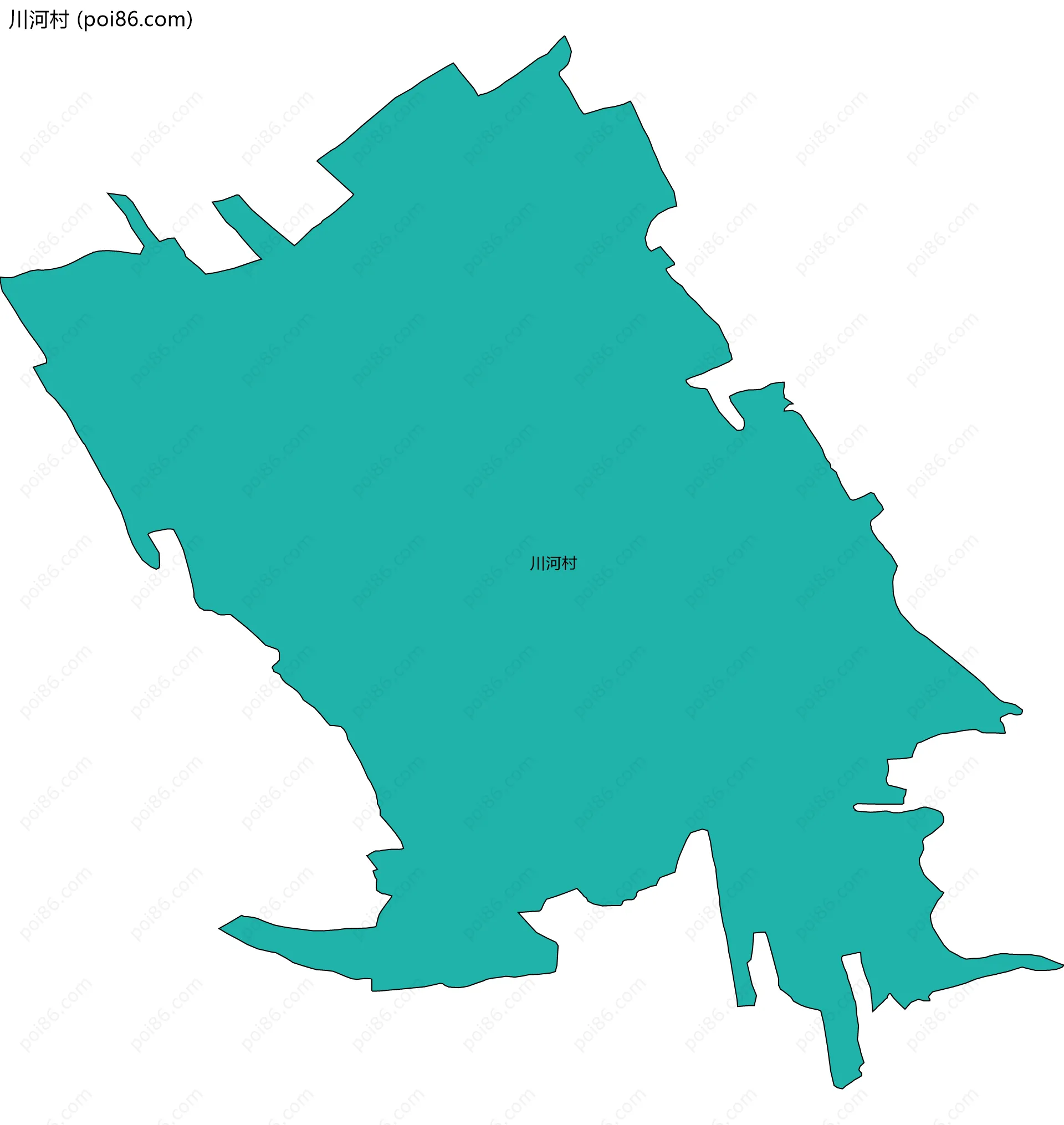 川河村边界地图