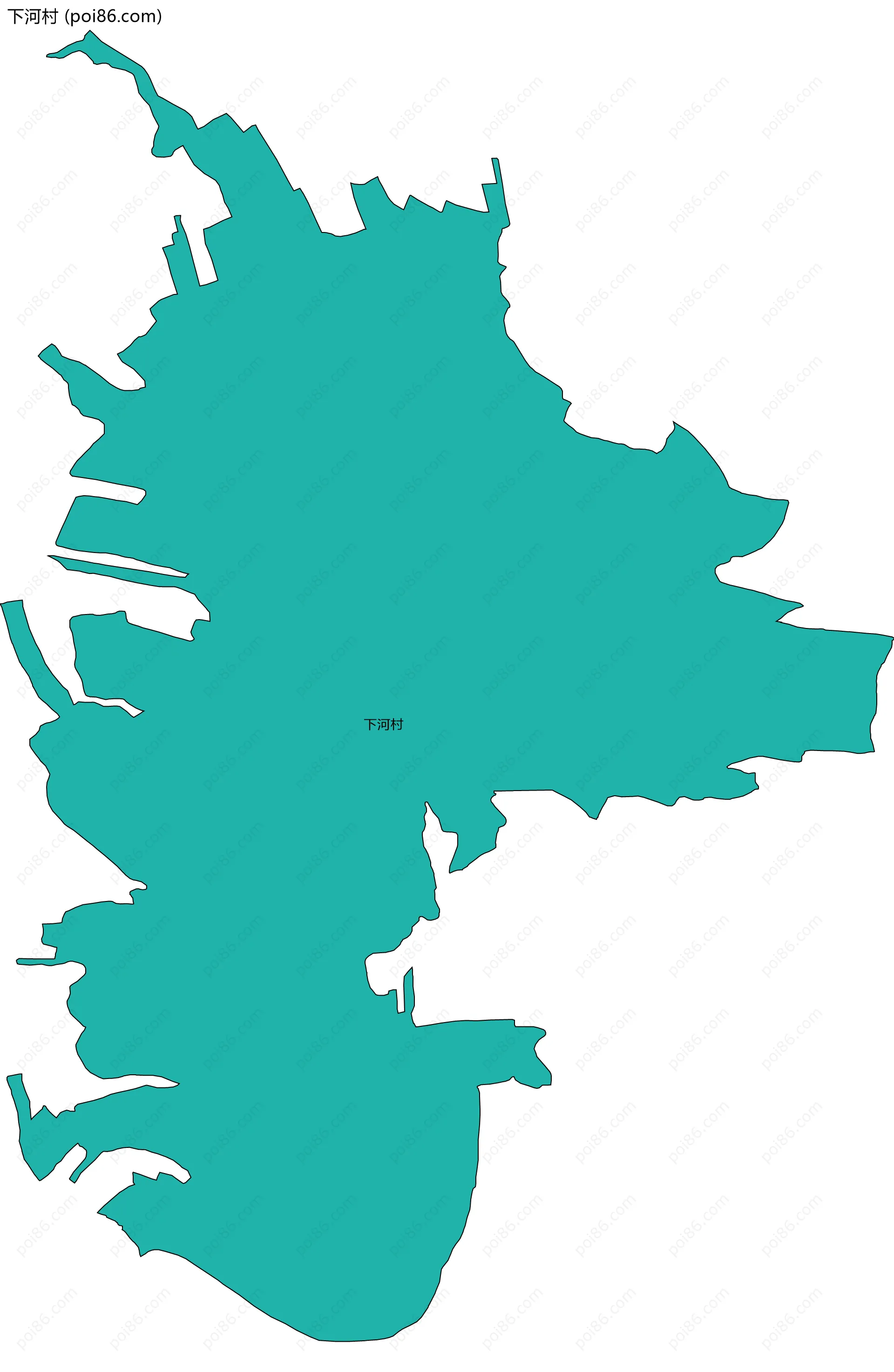 下河村边界地图