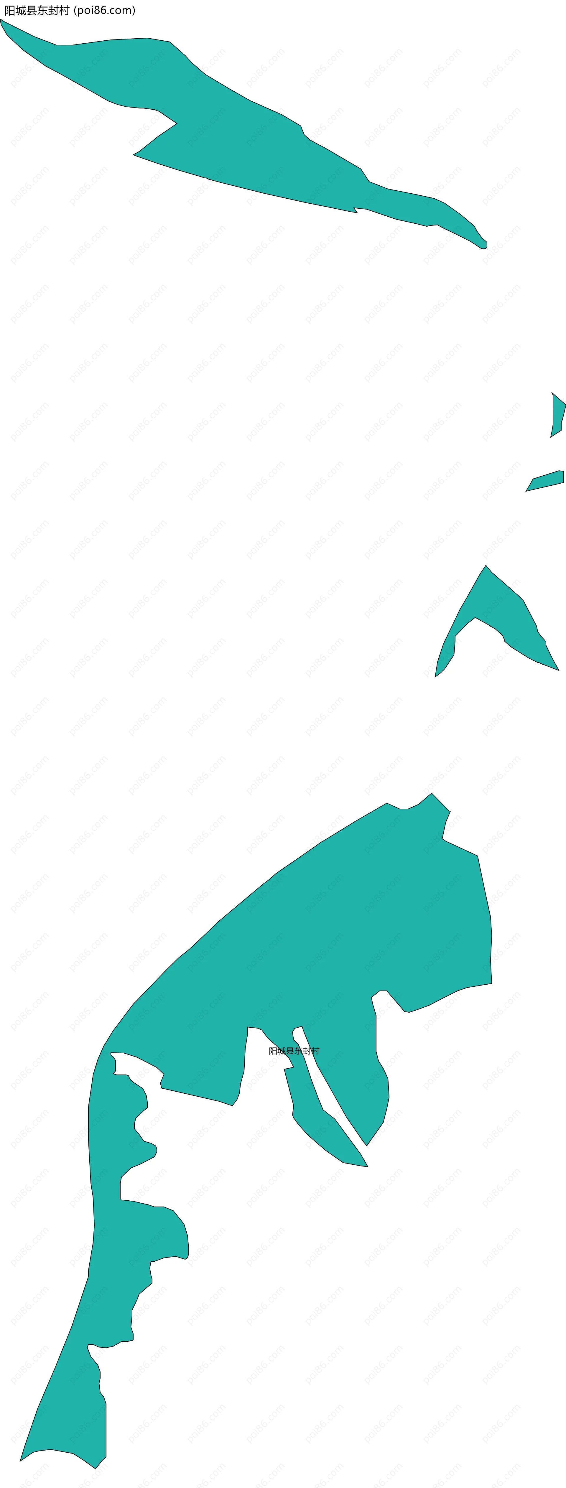 阳城县东封村边界地图