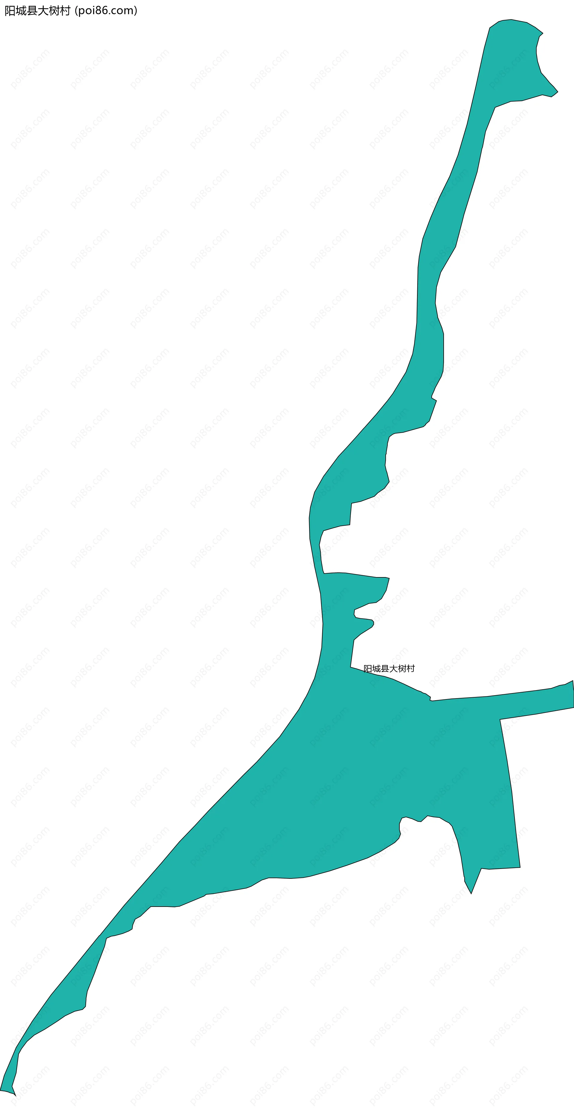 阳城县大树村边界地图