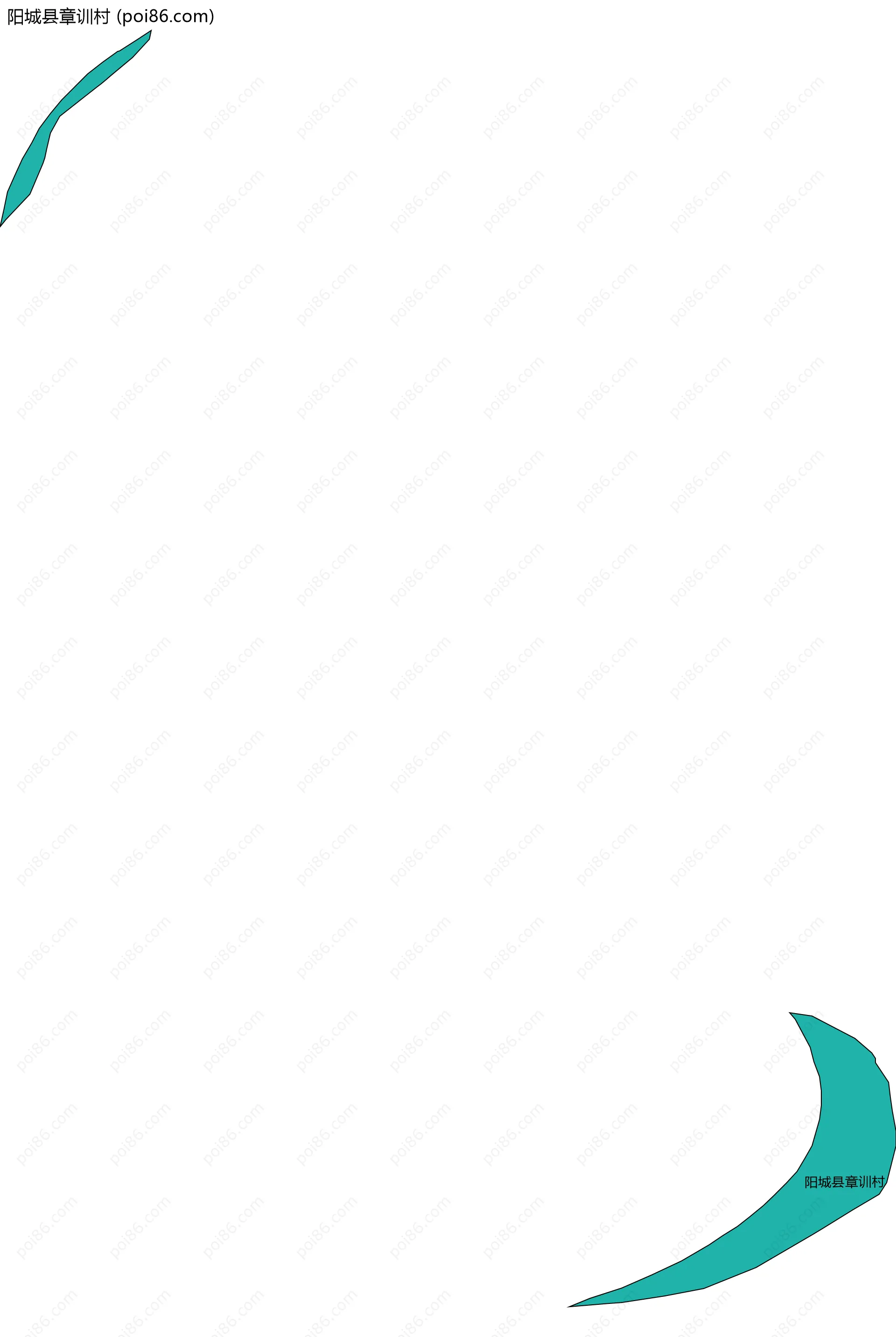 阳城县章训村边界地图