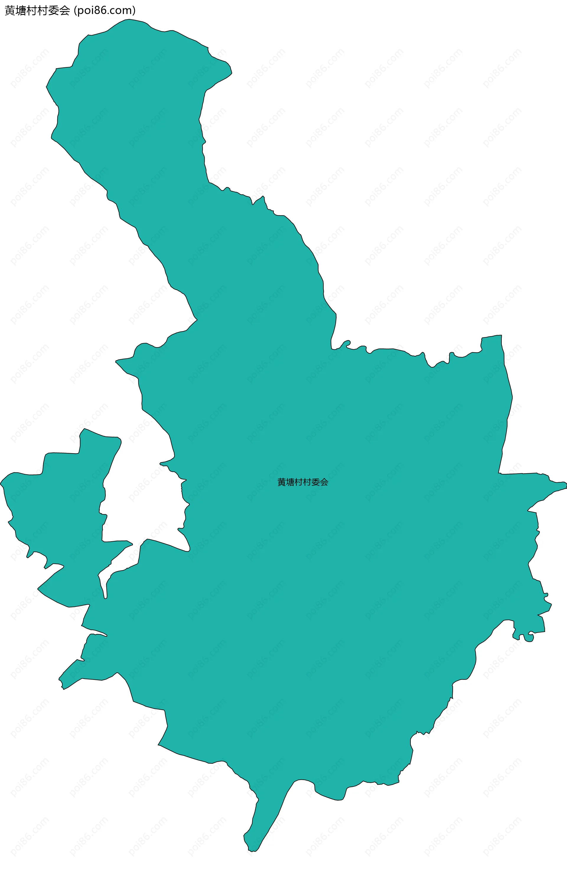 黄塘村村委会边界地图