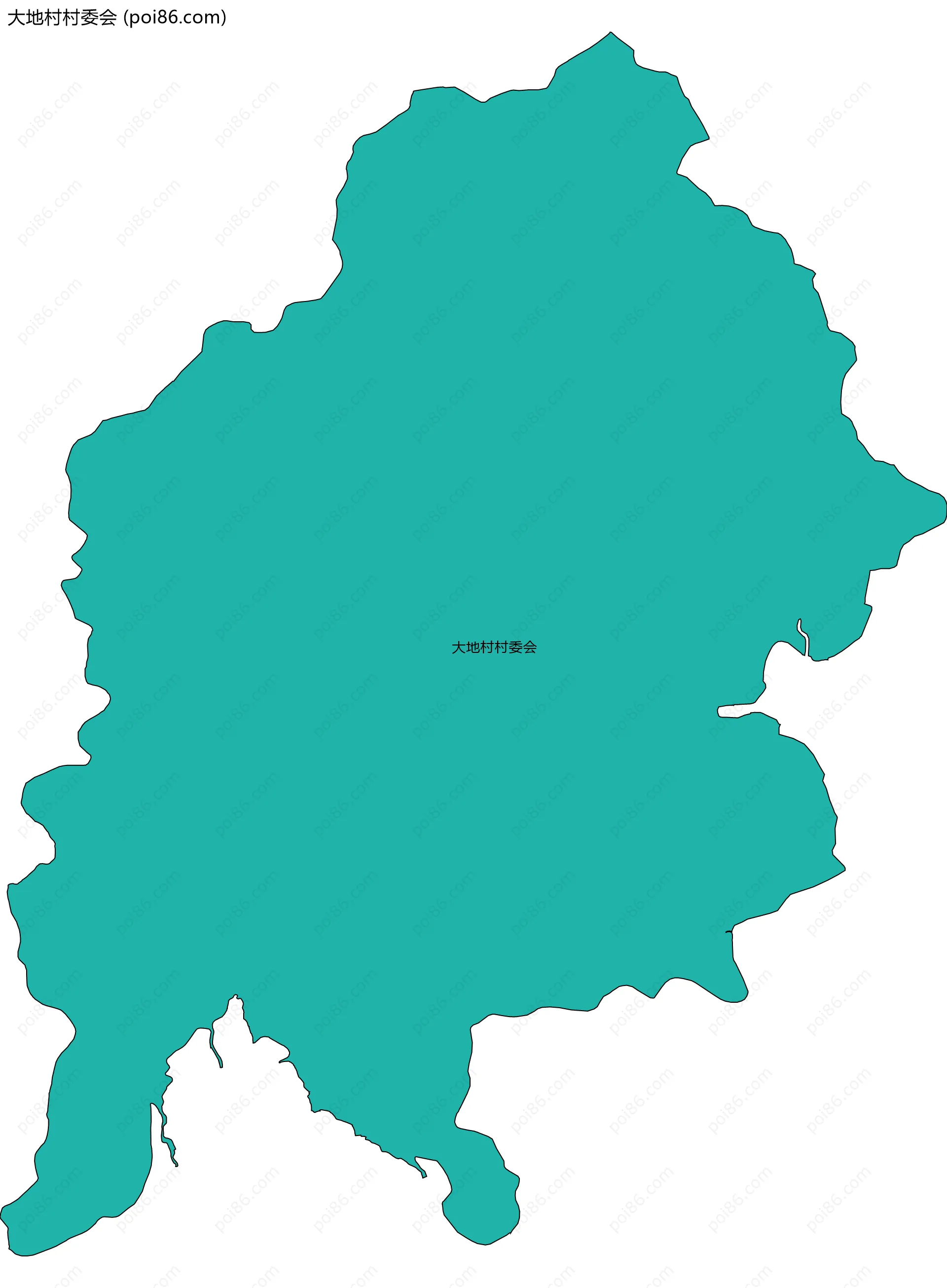 大地村村委会边界地图