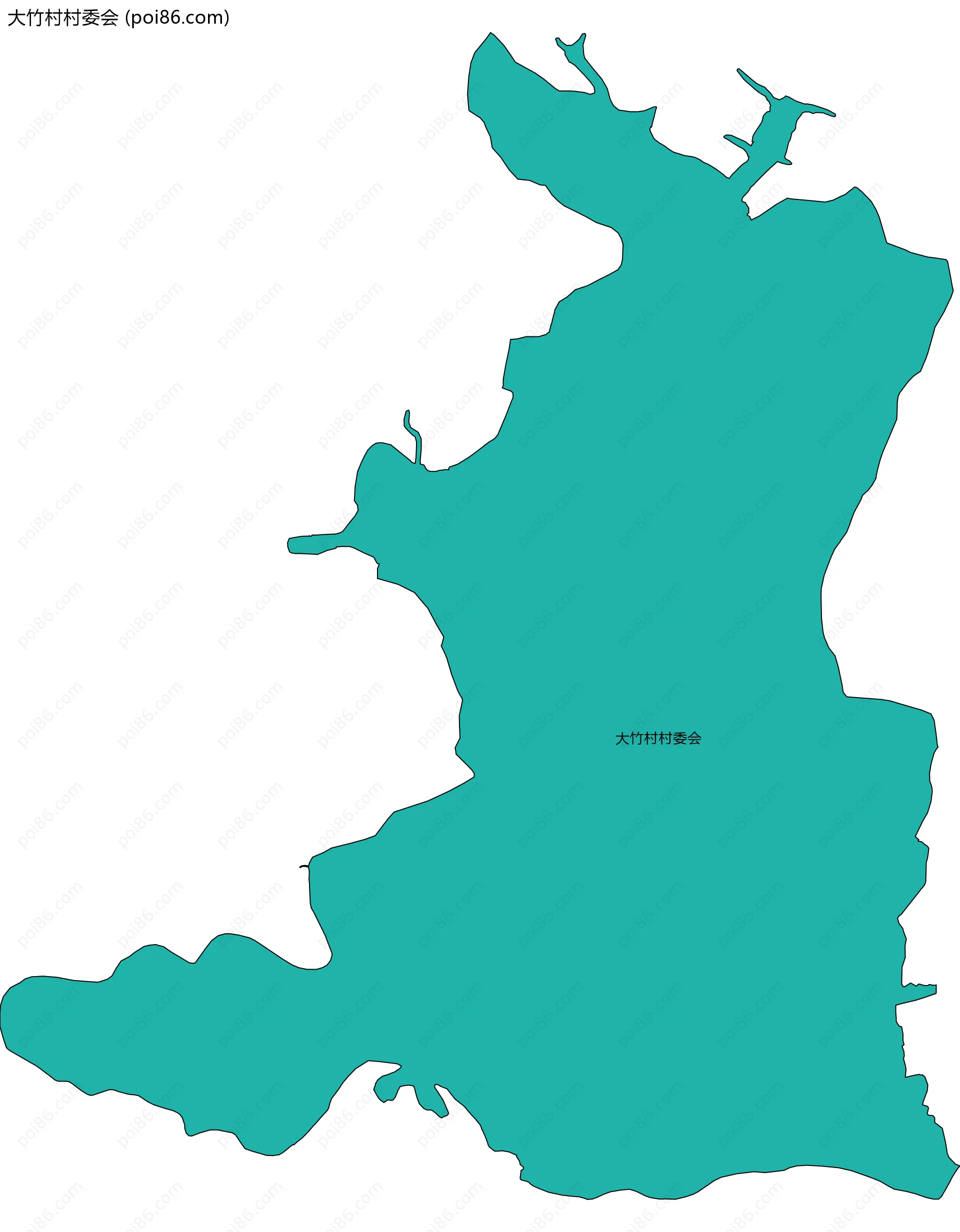 大竹村村委会边界地图