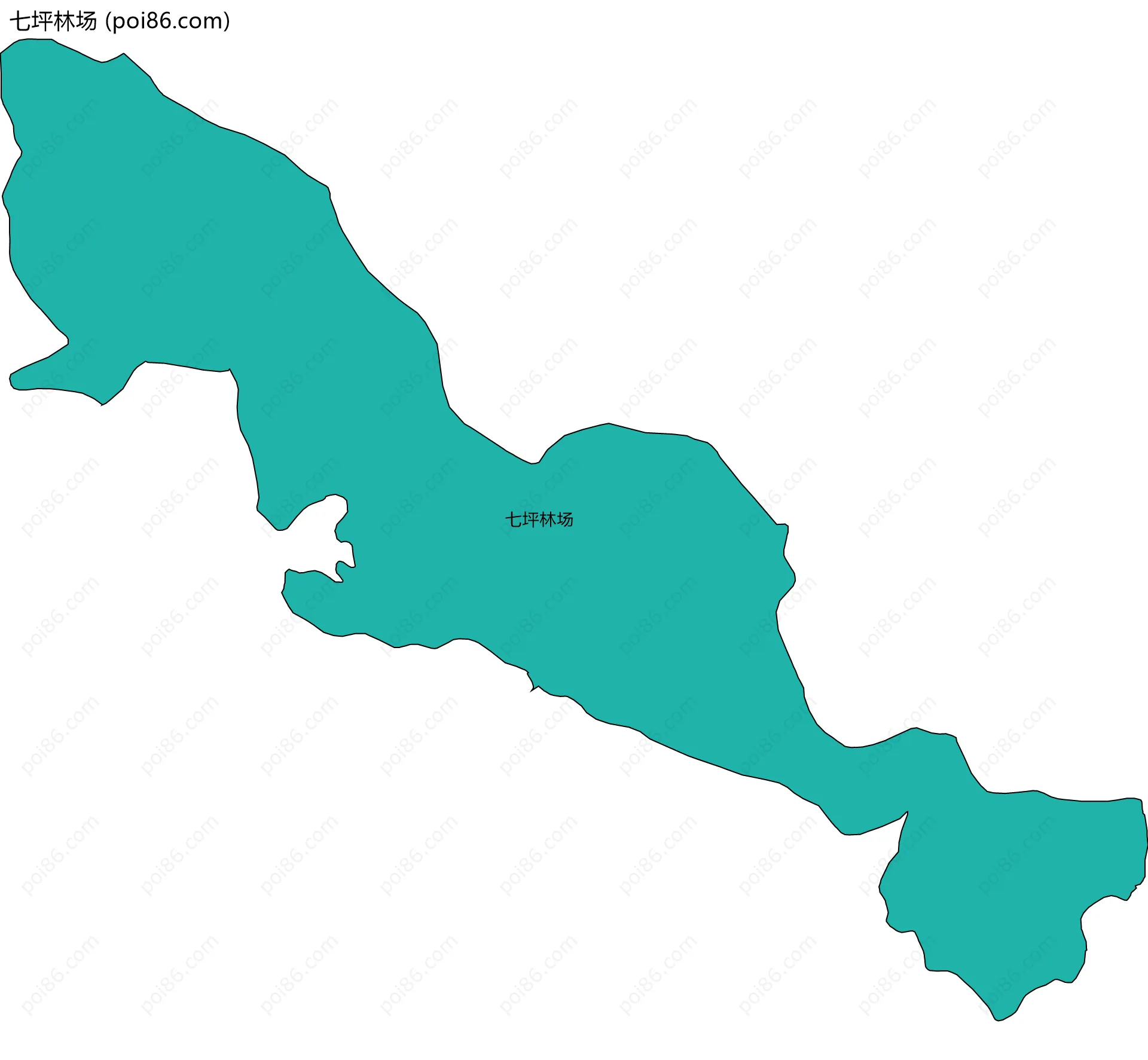 七坪林场边界地图