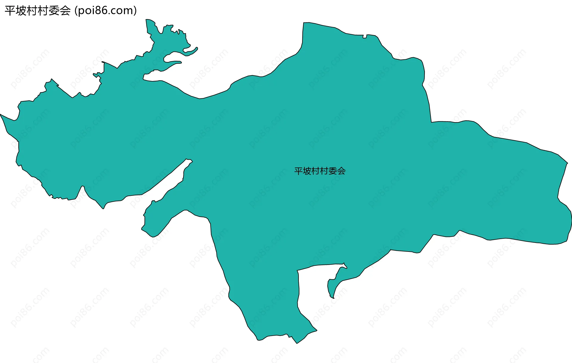 平坡村村委会边界地图