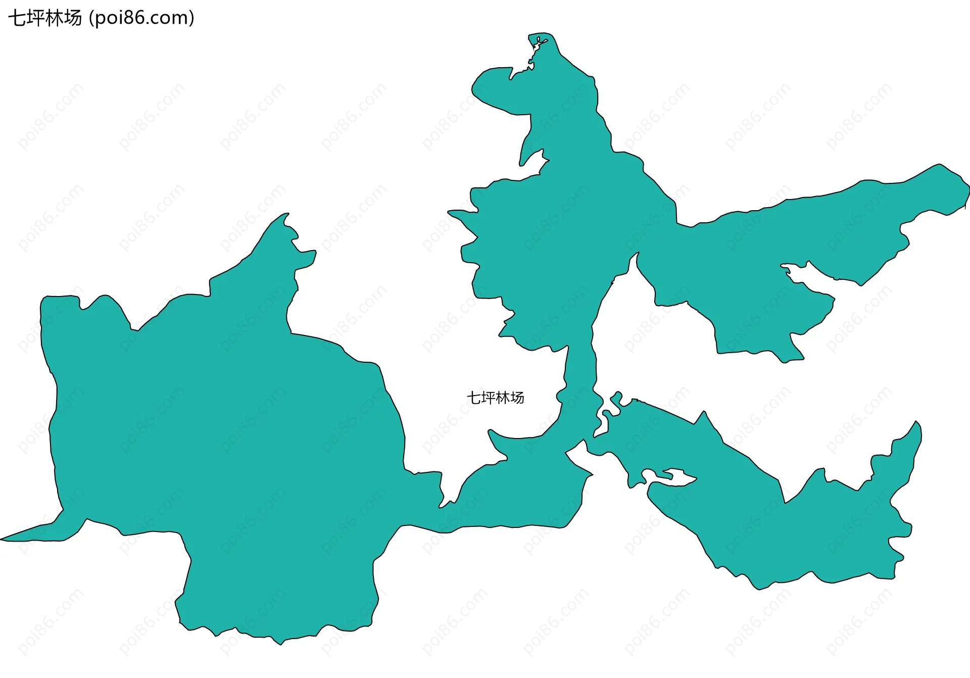 七坪林场边界地图