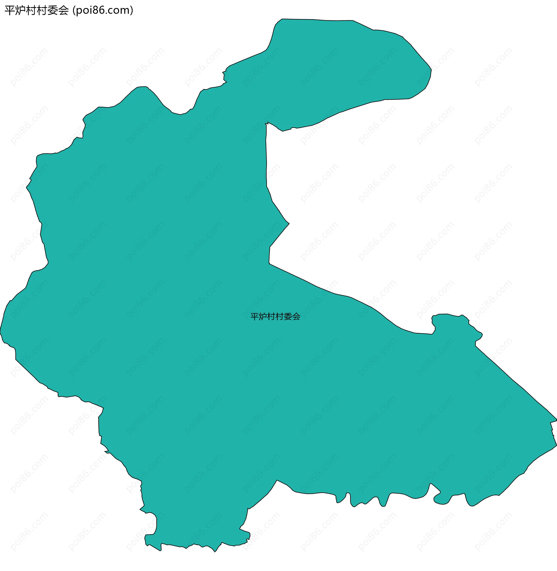 平炉村村委会边界地图