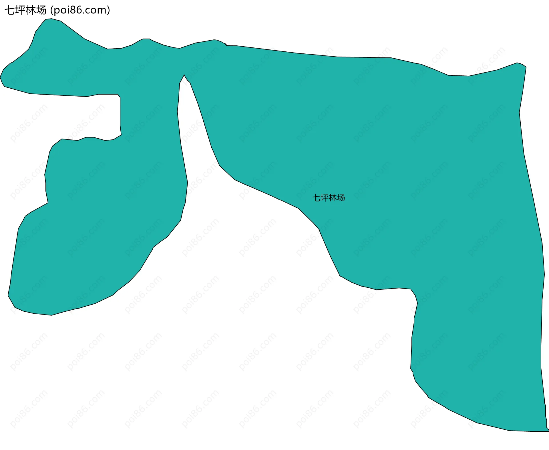 七坪林场边界地图
