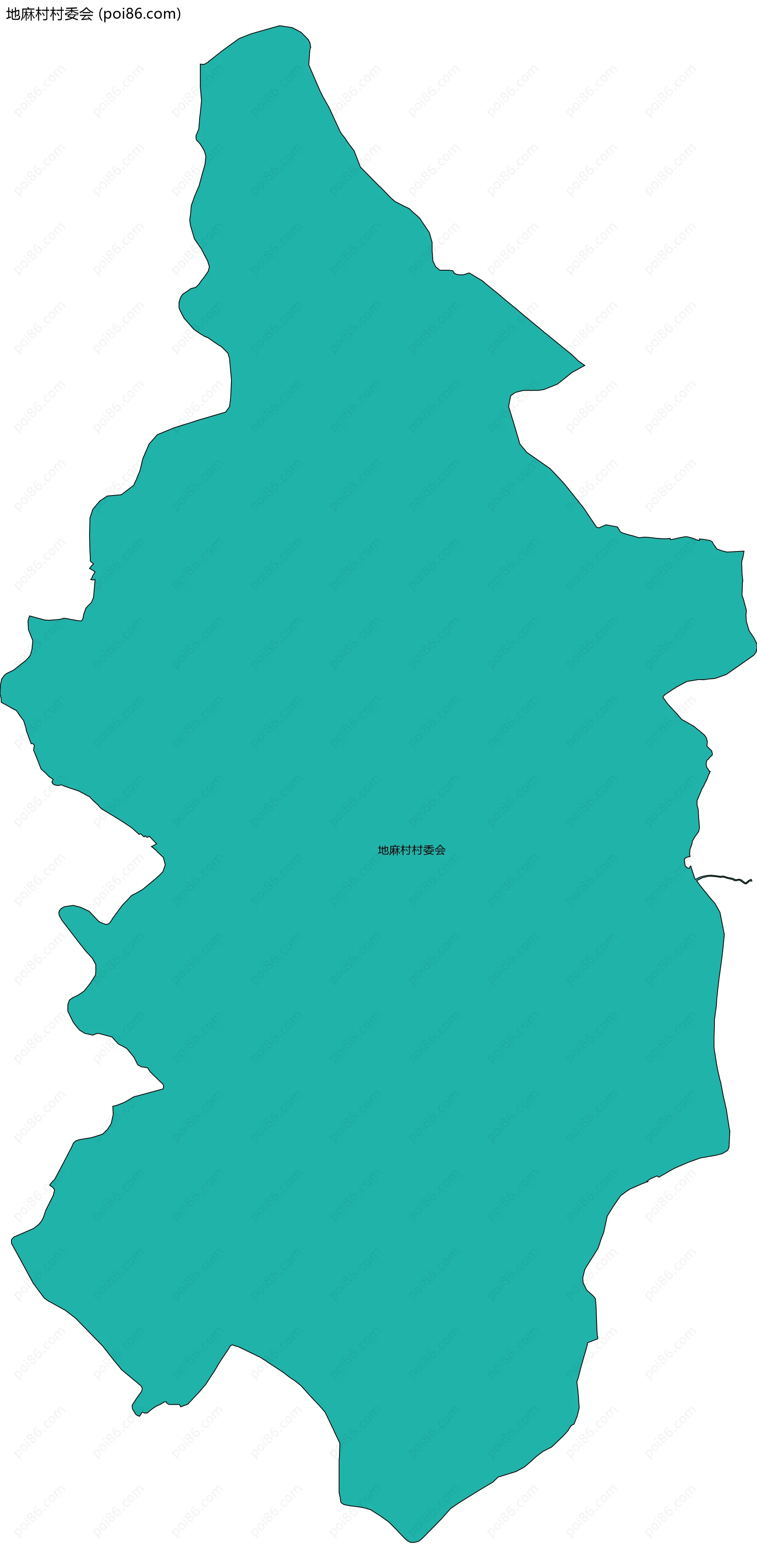 地麻村村委会边界地图