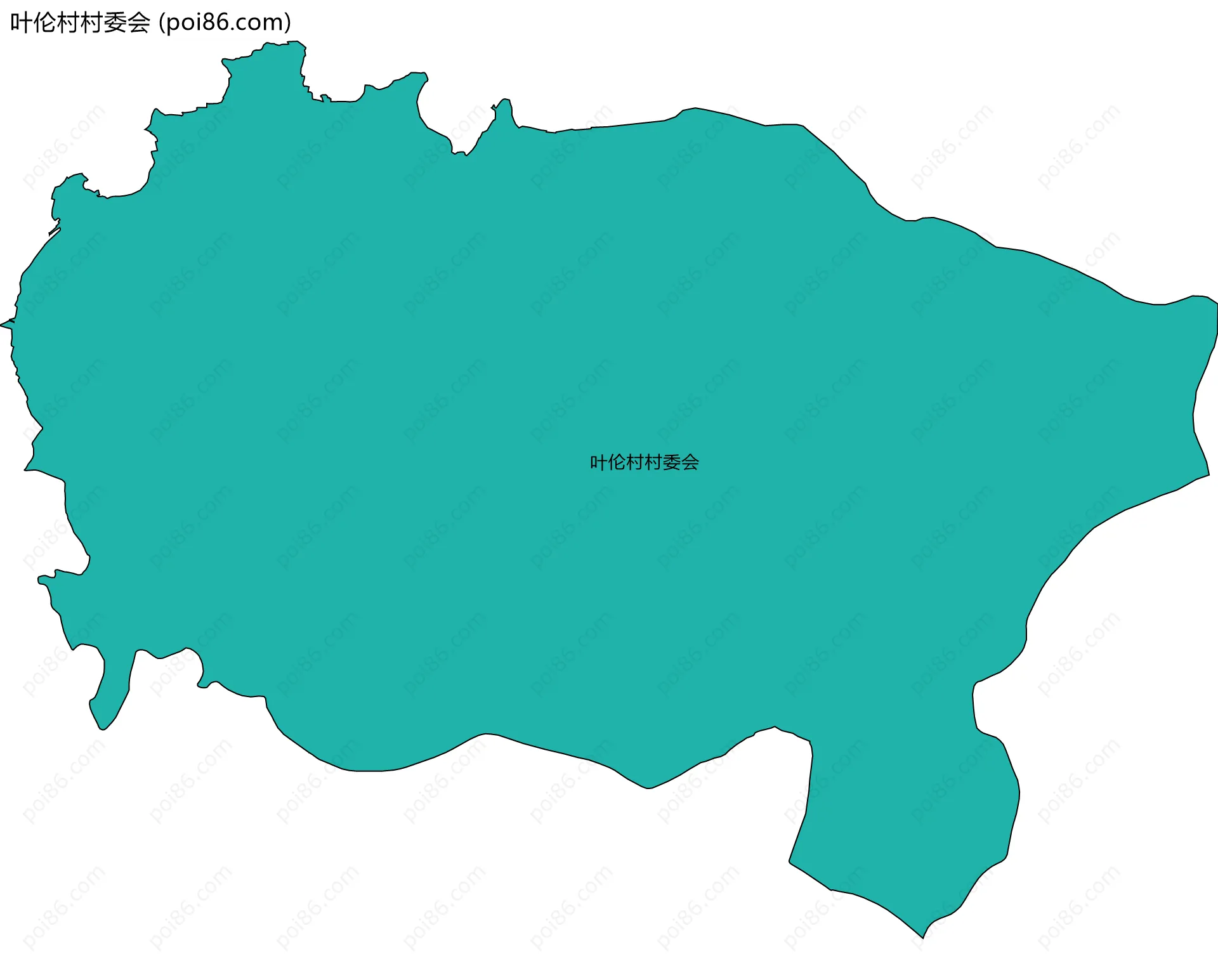 叶伦村村委会边界地图