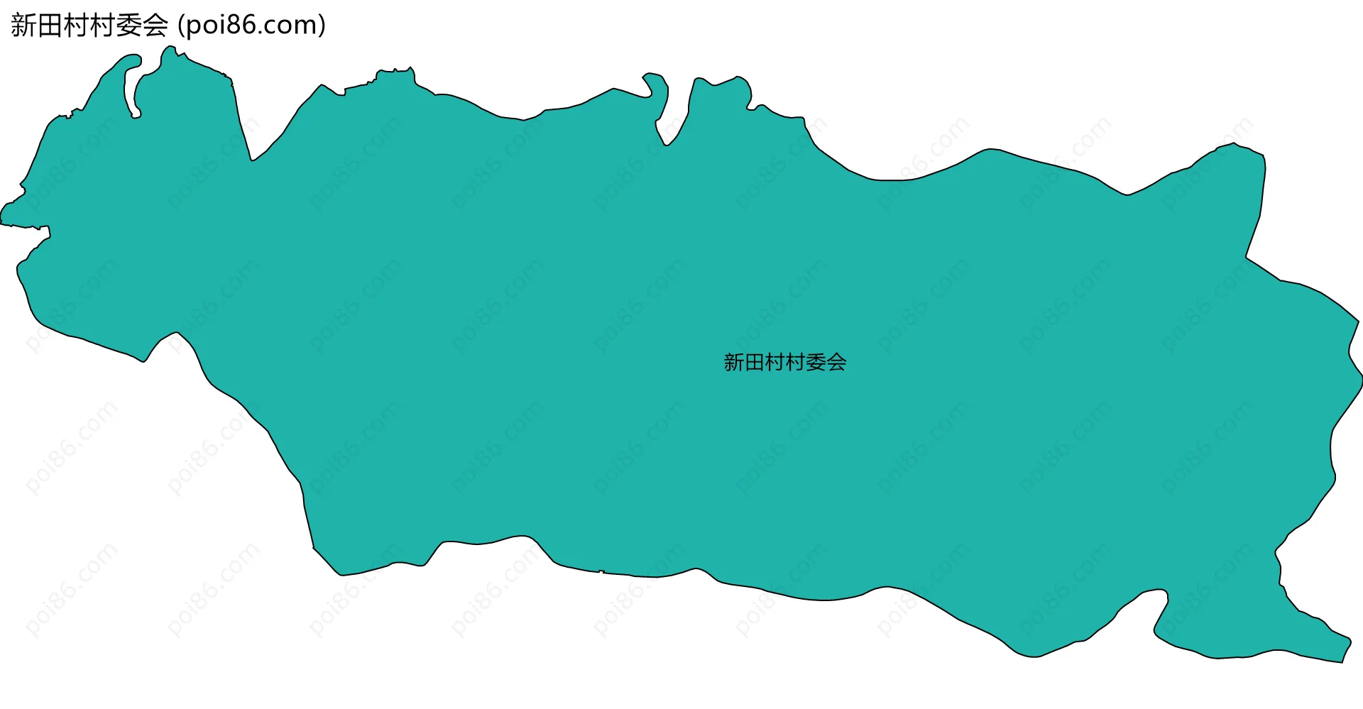 新田村村委会边界地图