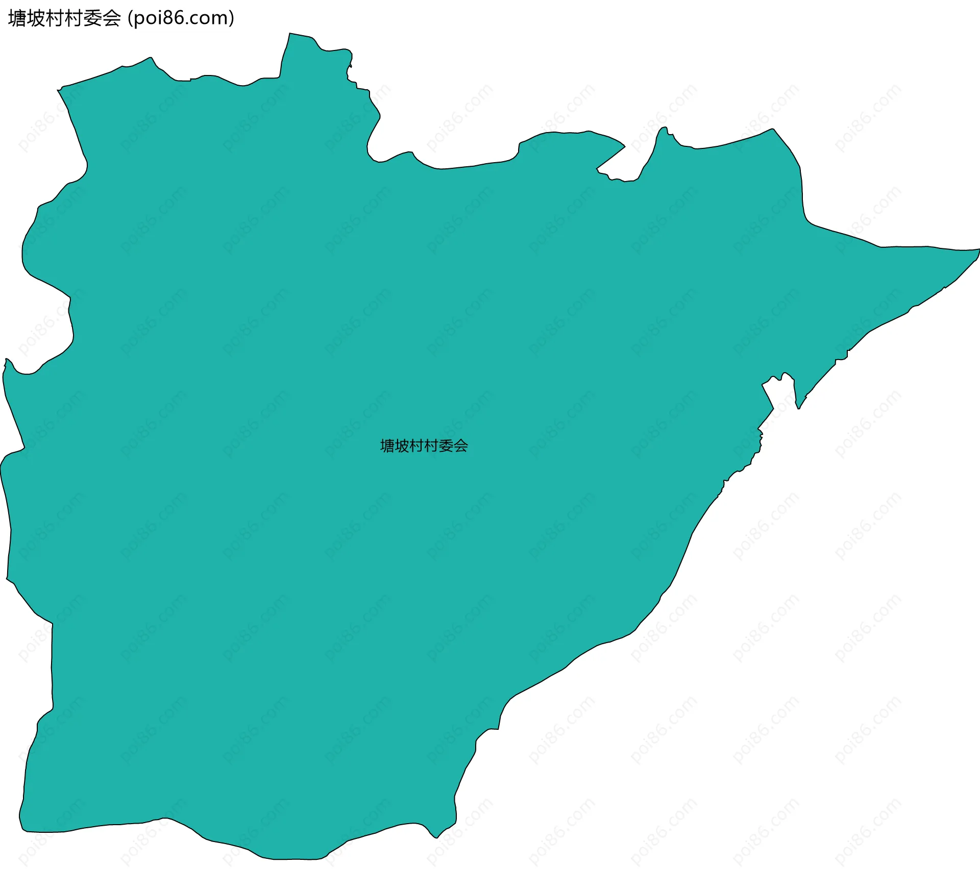 塘坡村村委会边界地图