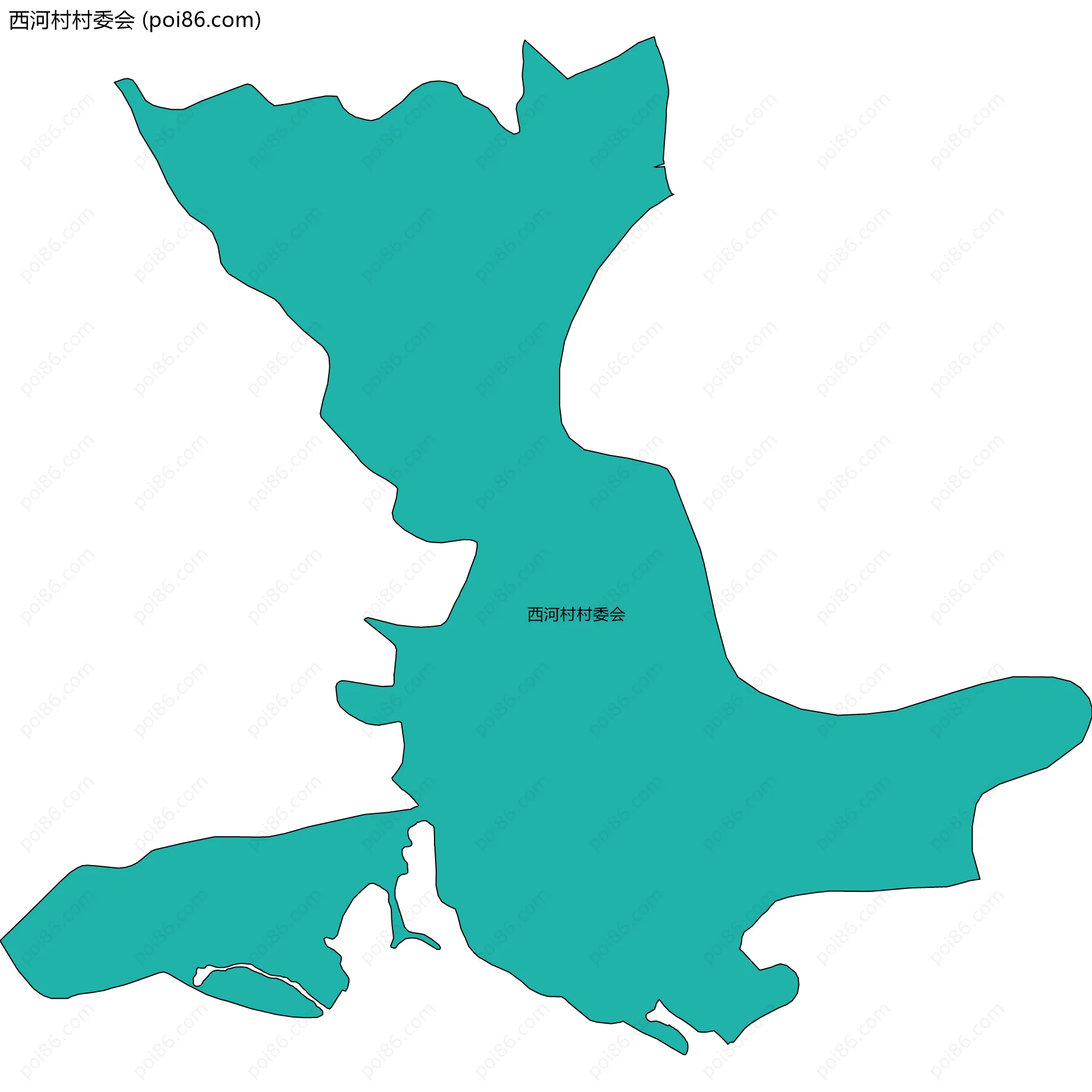 西河村村委会边界地图